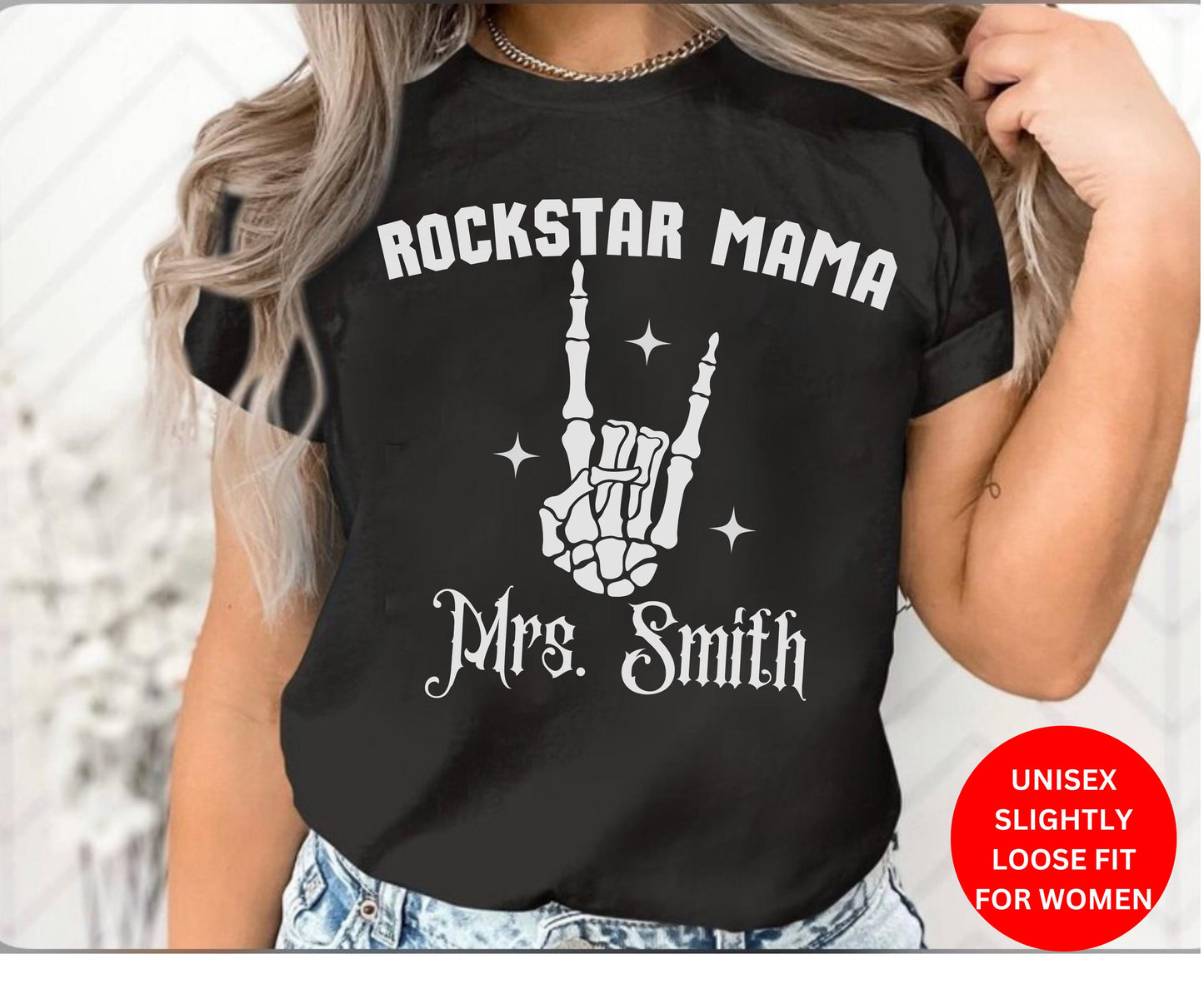 Custom Rock Themed Family Matching Halloween Shirt for Dad Mom Men Women Kids Spooky Season Personalised Family Rock Concert Sweatshirt Tee