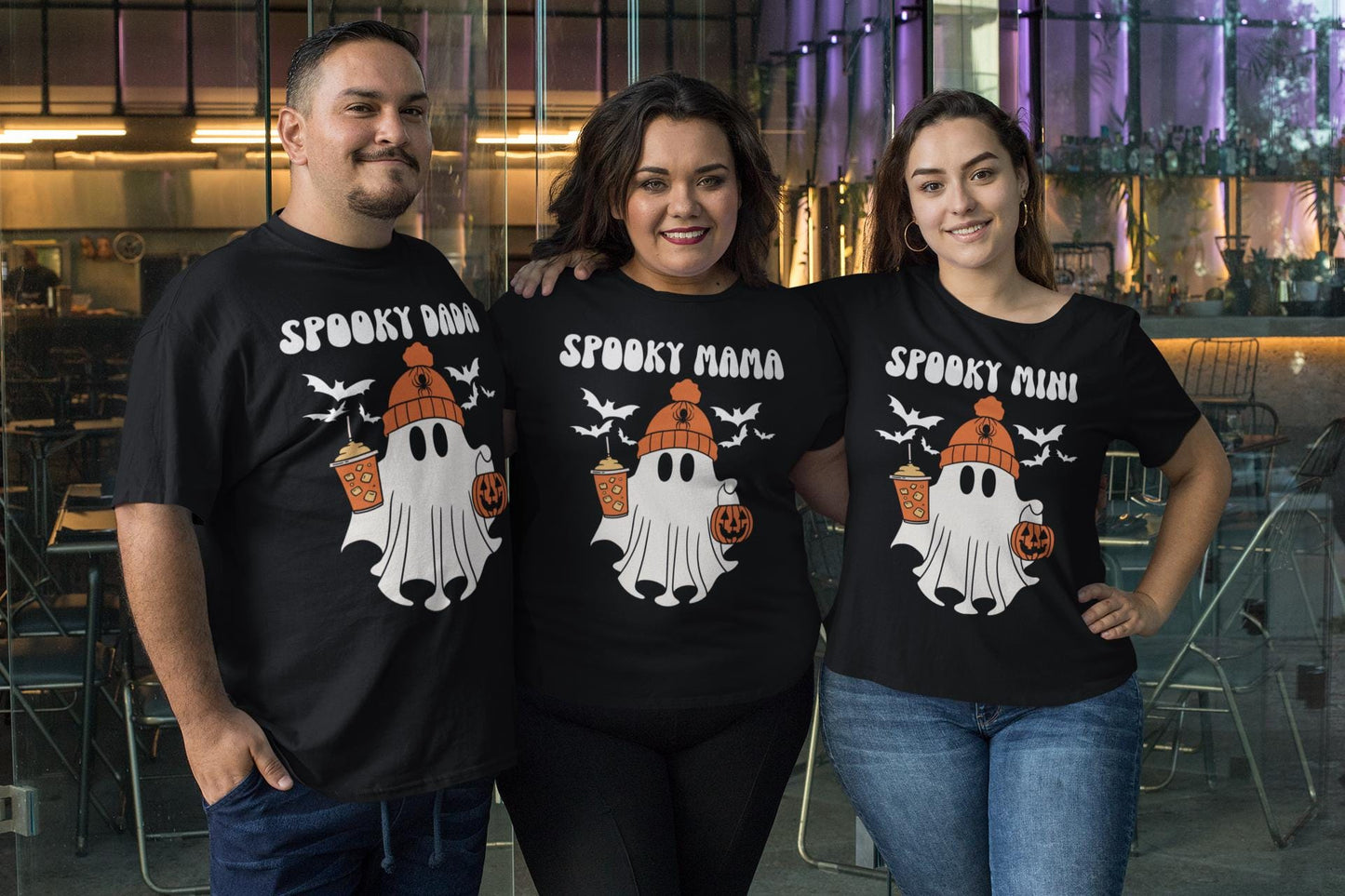 Custom SPOOKY FAMILY HALLOWEEN Shirt for Men Women Boy Girl Family Best Friend Matching Tee Shirts Personalized Couple Halloween Shirts