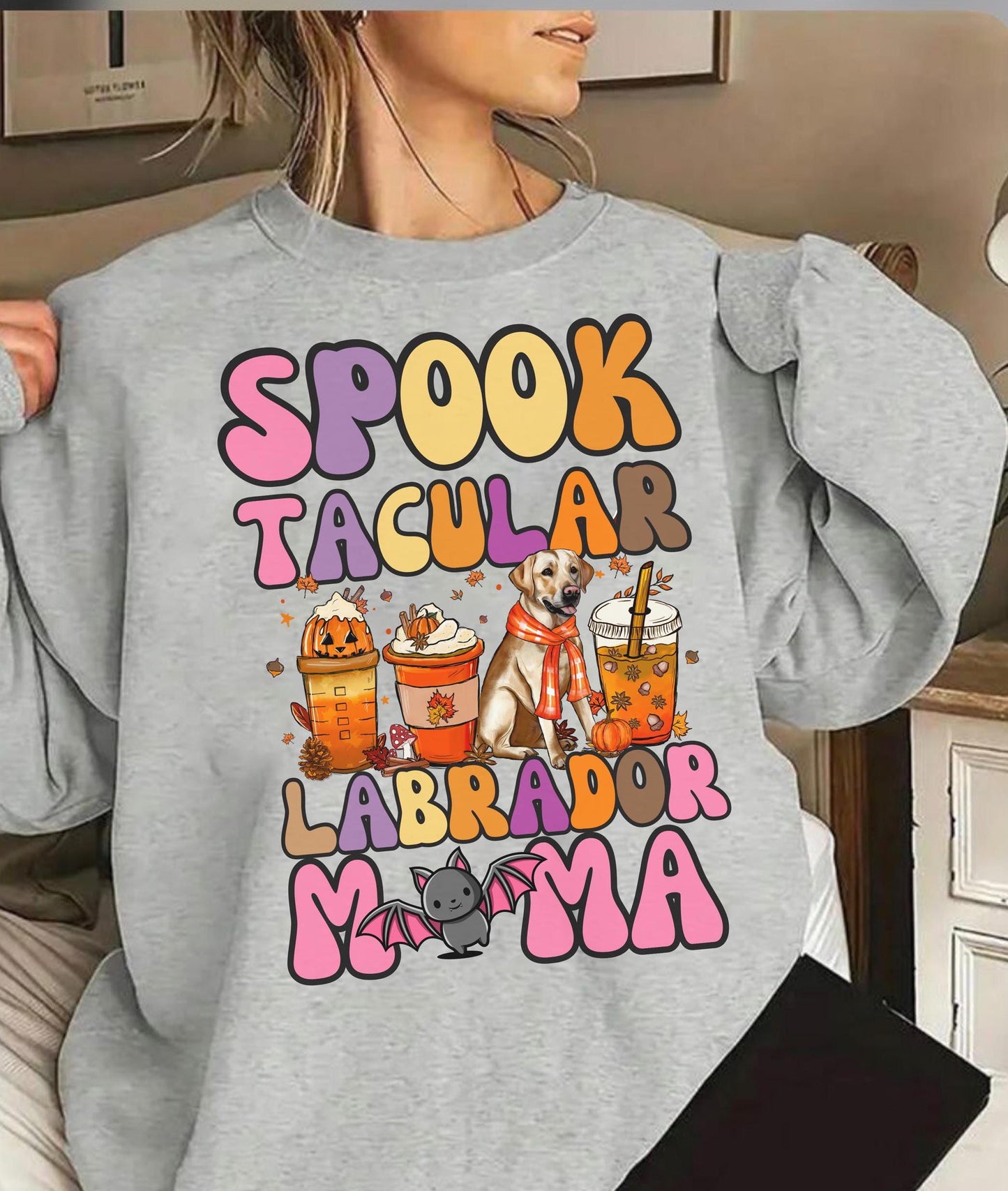 Retro Labrador Halloween Tee for Dog Lovers - Spooky Fall Gift