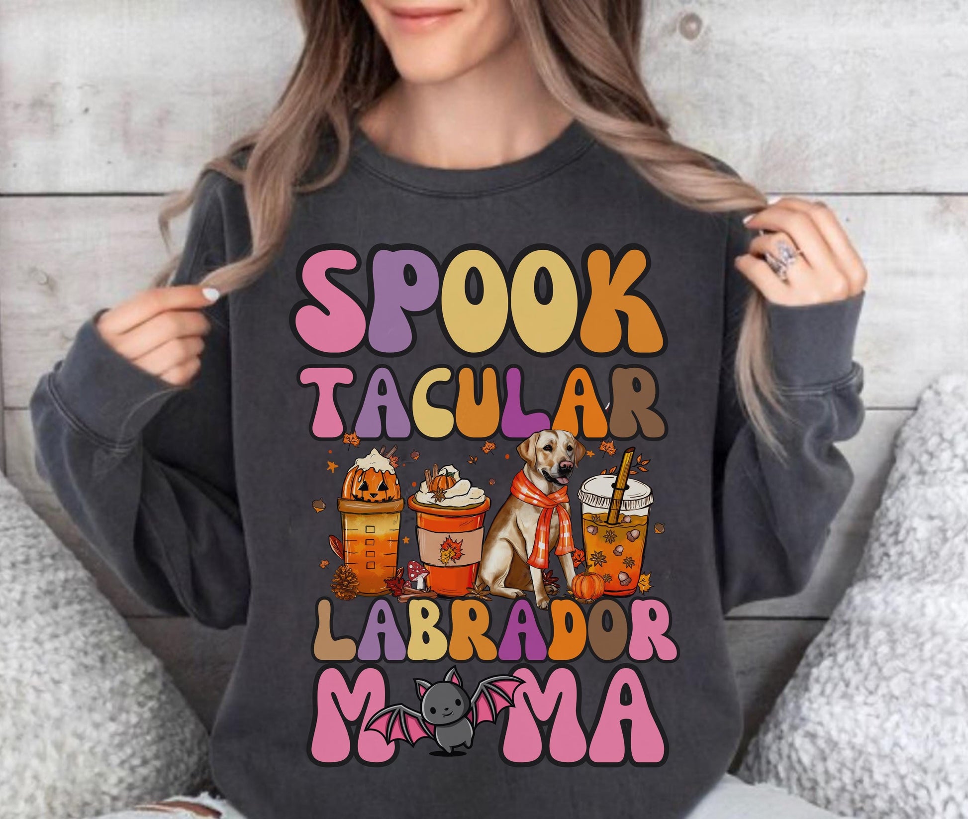 Retro Labrador retriever fall halloween shirt