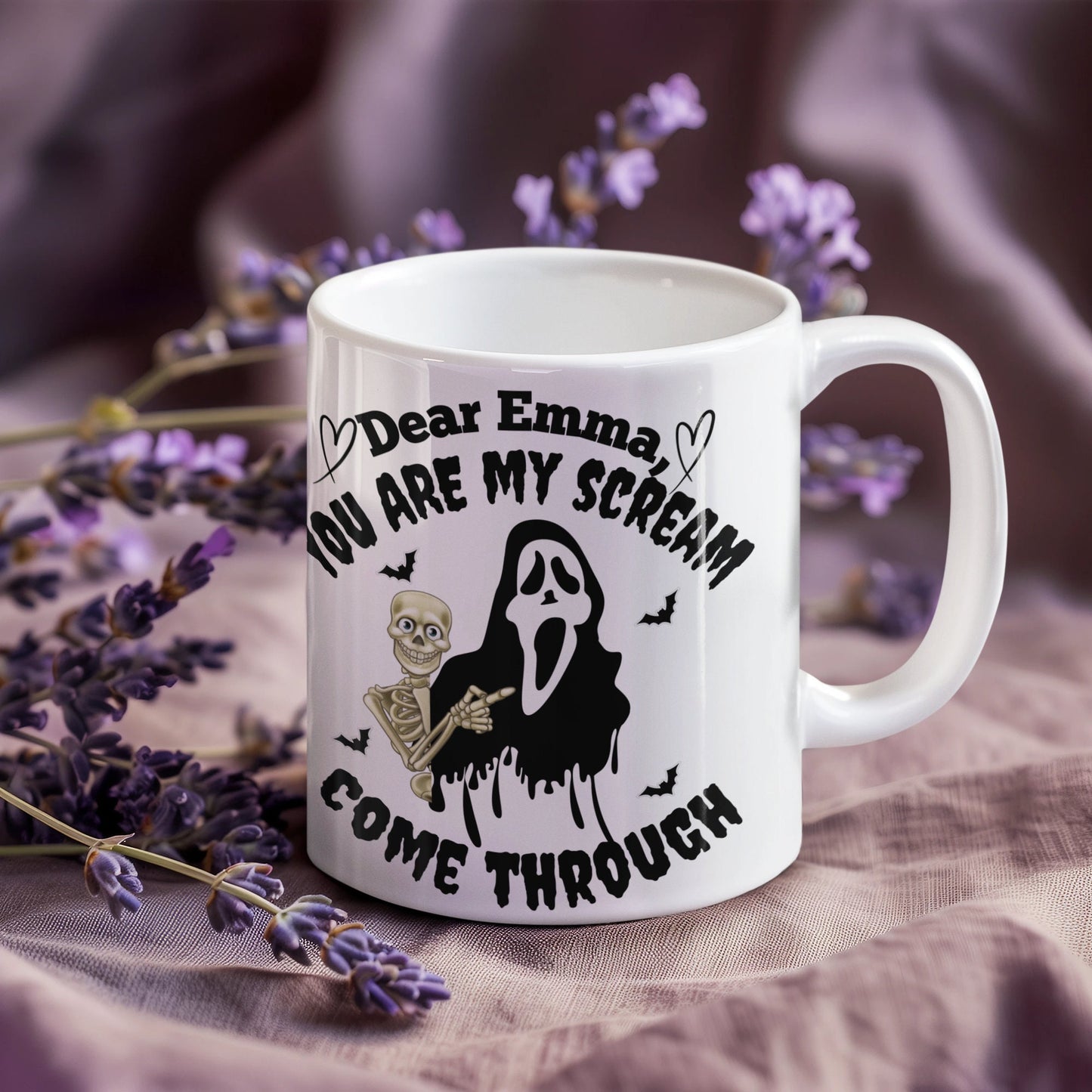 Personalized Halloween Scream mug gift for husband wife Bestie friend boyfriend girlfriend