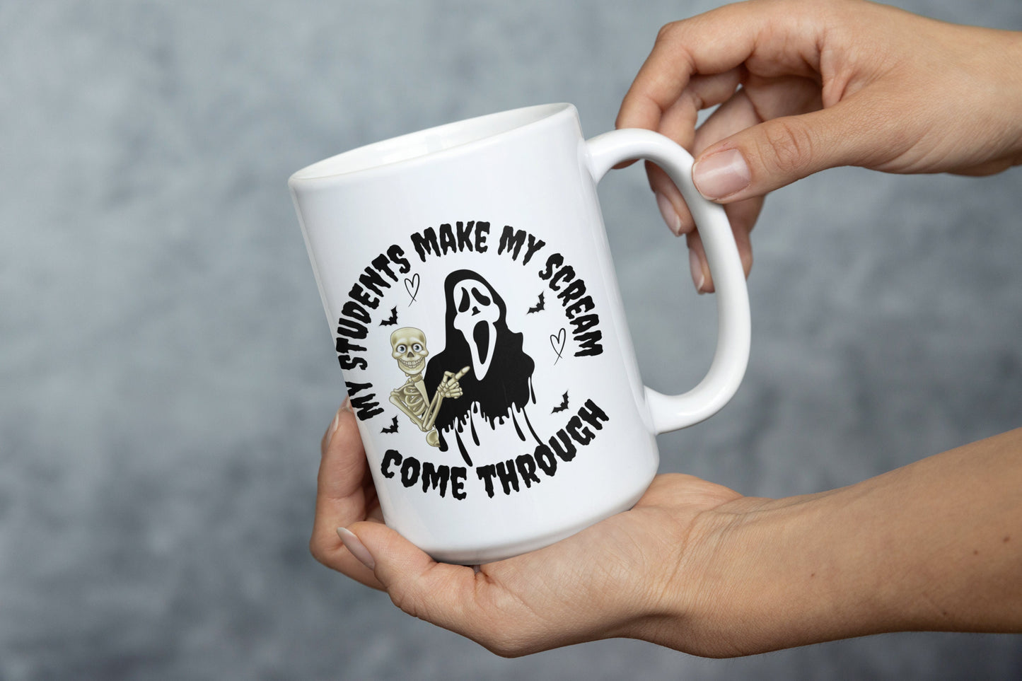 My Students Make My Scream come through HALLOWEEN TEACHER MUG Trendy Spooky Gifts for Teacher Halloween Teacher Mug Funny Teacher fall gifts