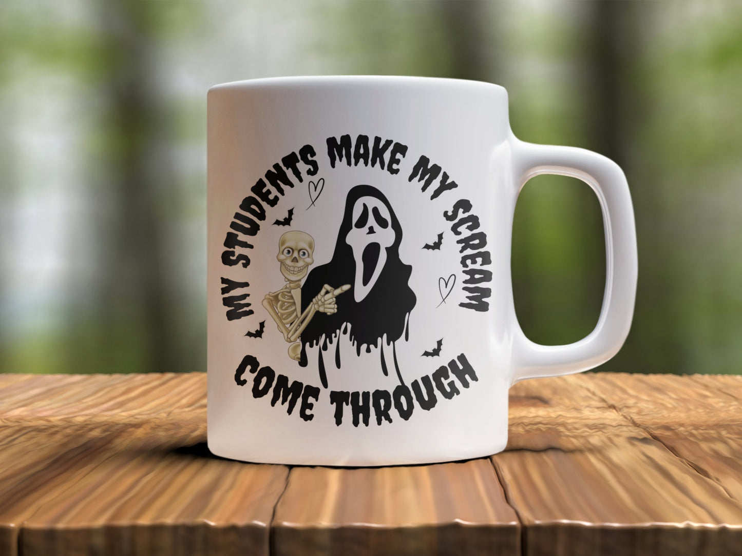 My Students Make My Scream come through HALLOWEEN TEACHER MUG Trendy Spooky Gifts for Teacher Halloween Teacher Mug Funny Teacher fall gifts