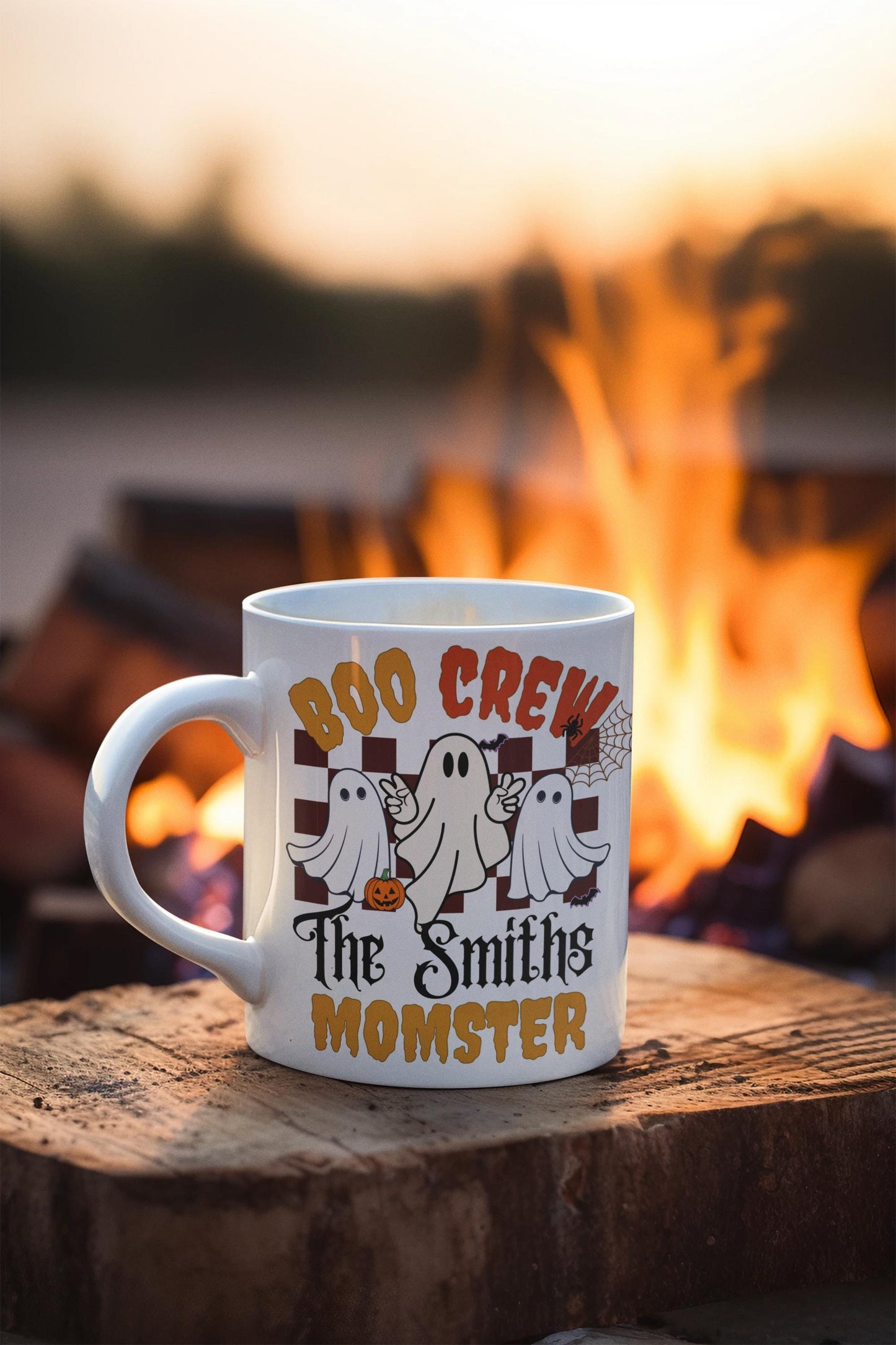 Custom Boo Crew Family Halloween Coffee Mug Gifts for men women Personalized Boo Crew Momster Dad Grandma Grandpa Halloween Ceramic Mugs