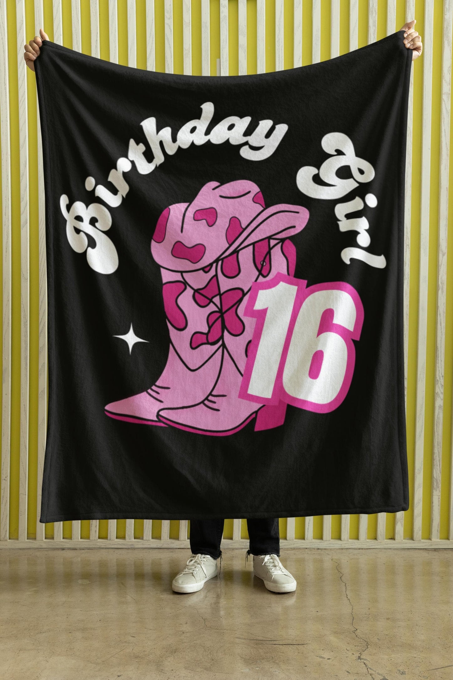 Cowboy themed 20th 30th 40th cowgirl themed blanket for women