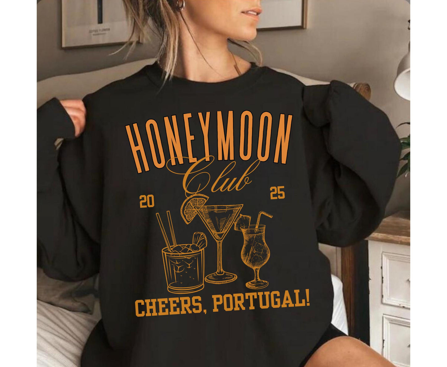 Custom Couple Honeymoon Club T shirt Sweatshirt Honeymoon Club Hoodie for Men Women Trendy Vacation shirt Gifts for Wife Husband Bride Groom