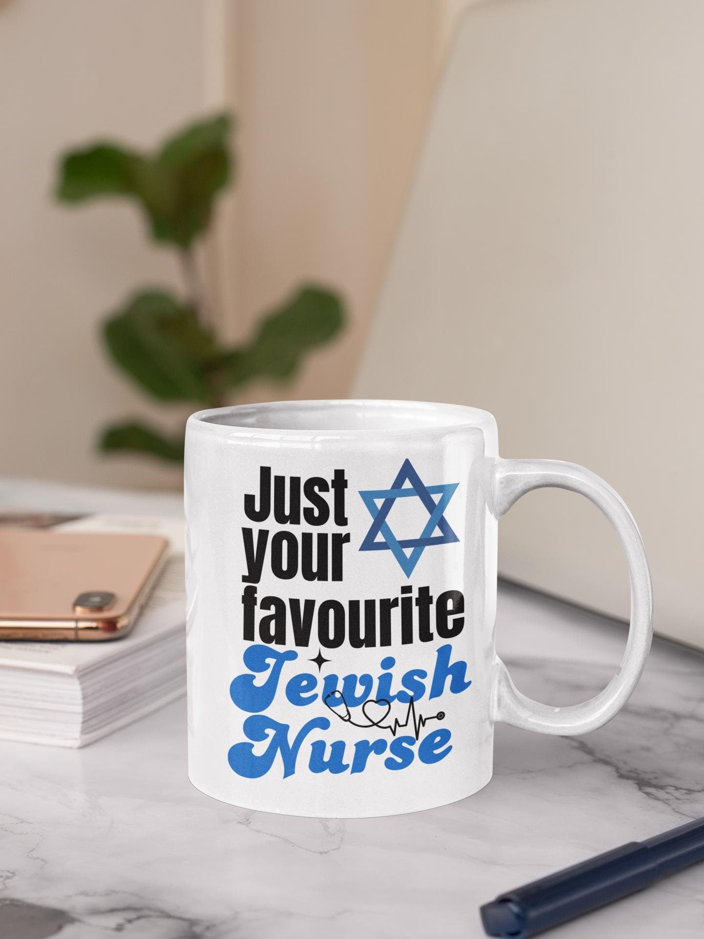 Just your Favourite Jewish Nurse Hanukkah Mug Gift for Jew RN Nurse Chanukah Gifts