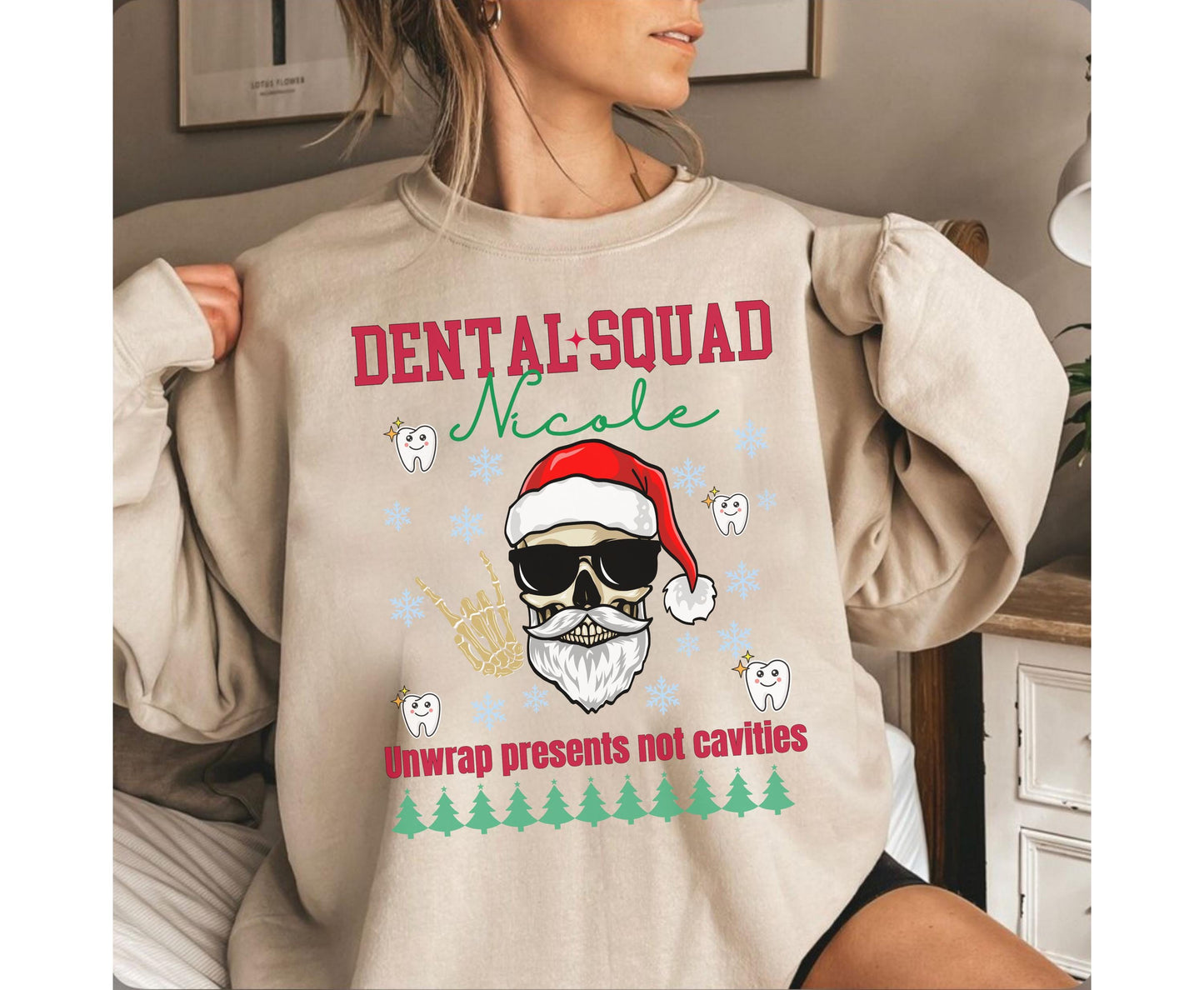 Dental Squad Christmas Shirt - Customized Gift for Dentists and Nurses