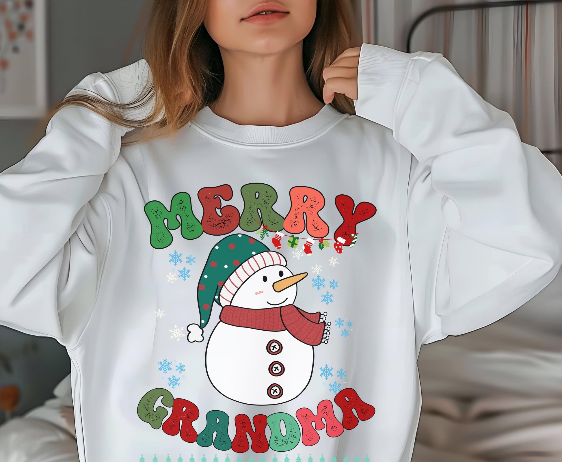 Merry Grandma Club Christmas Shirt gift for grand ma Crewneck Winter Sweatshirt Hoodie