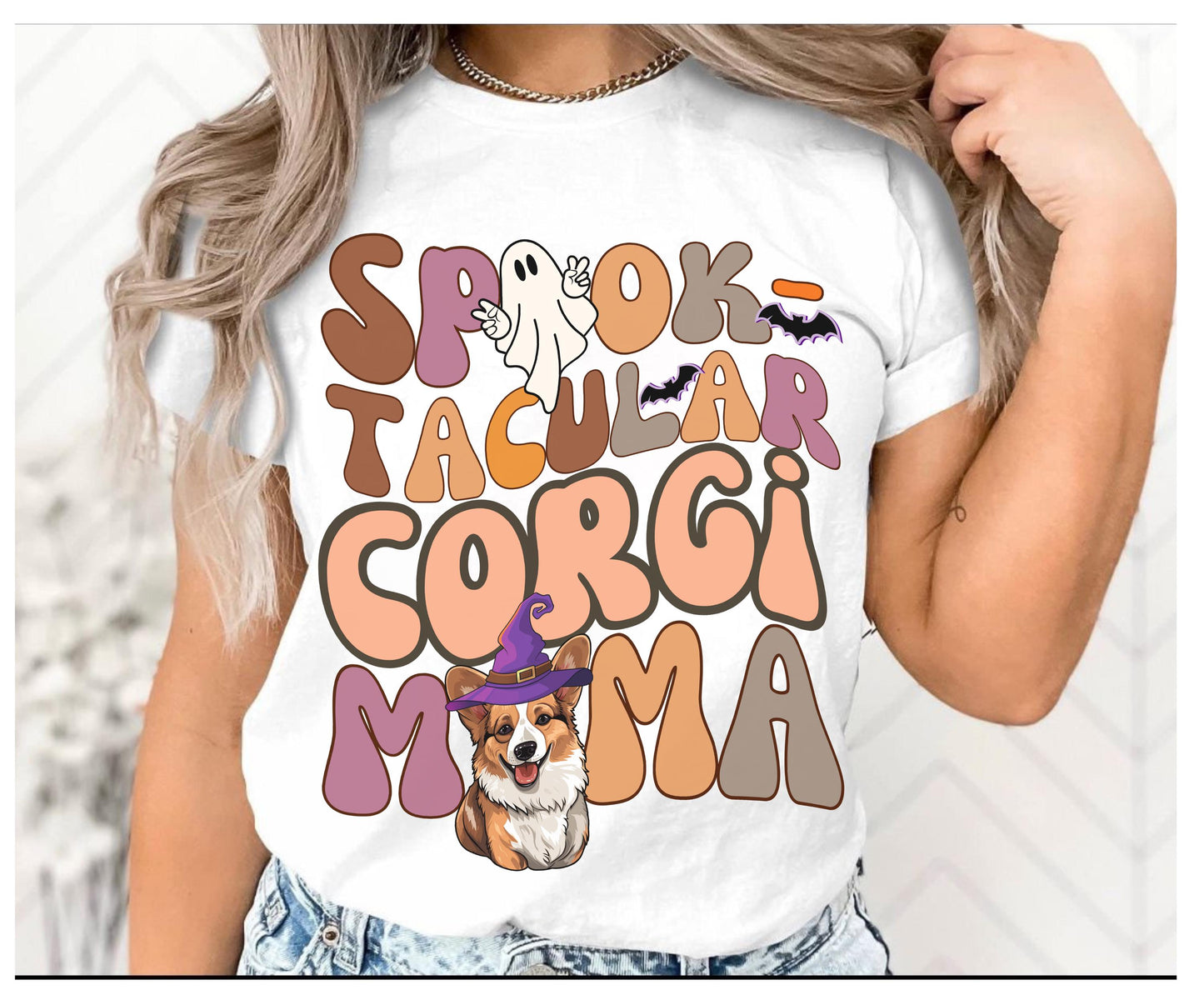 Spooktacular Corgi Mama Halloween Shirt - Trendy Unisex