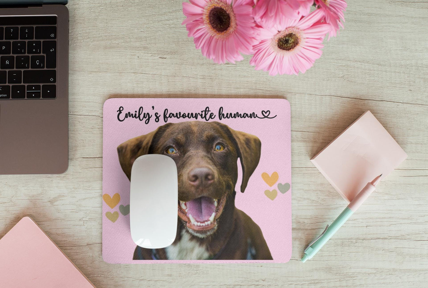 Custom Non-Slip Mouse Pad with Pet Photo | Personalized Gift for Dog Cat Owners Ideal for Birthdays, Christmas, Mother's Father's Day, Women