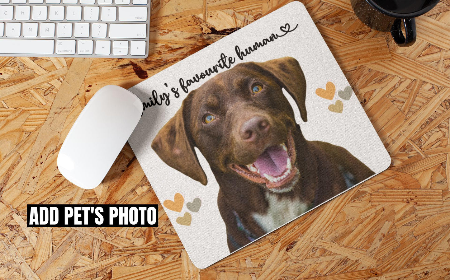 Custom Non-Slip Mouse Pad with Pet Photo | Personalized Gift for Dog Cat Owners Ideal for Birthdays, Christmas, Mother's Father's Day, Women