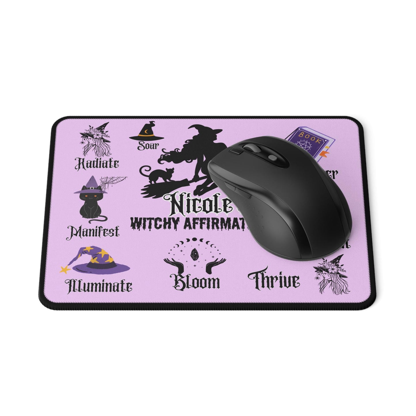 Custom Witch-Themed Affirmation Mouse Pad for her | Non-Slip Magical Desk Decor for Witches & Mystics Witchy Gift Halloween gifts for women