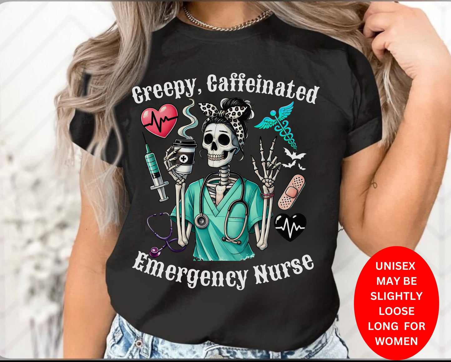 Emergency Nurse Halloween Shirt for men women