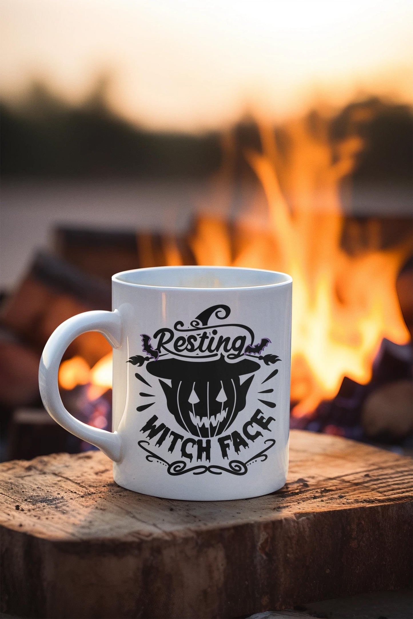 Resting witch face Trendy Halloween Mug gifts for Men Women Dad Mom Son Daughter, Halloween Joke Mugs Spooky season Coffee mugs Horror Mug