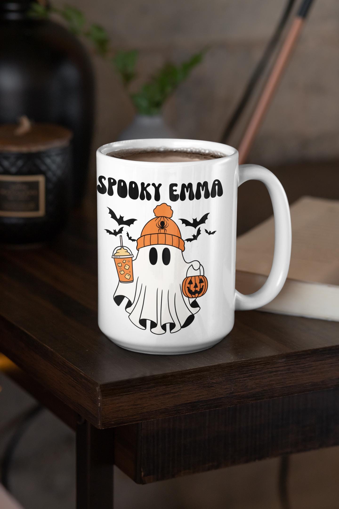 Custom Halloween coffee Mug Gifts for men women Personalize name