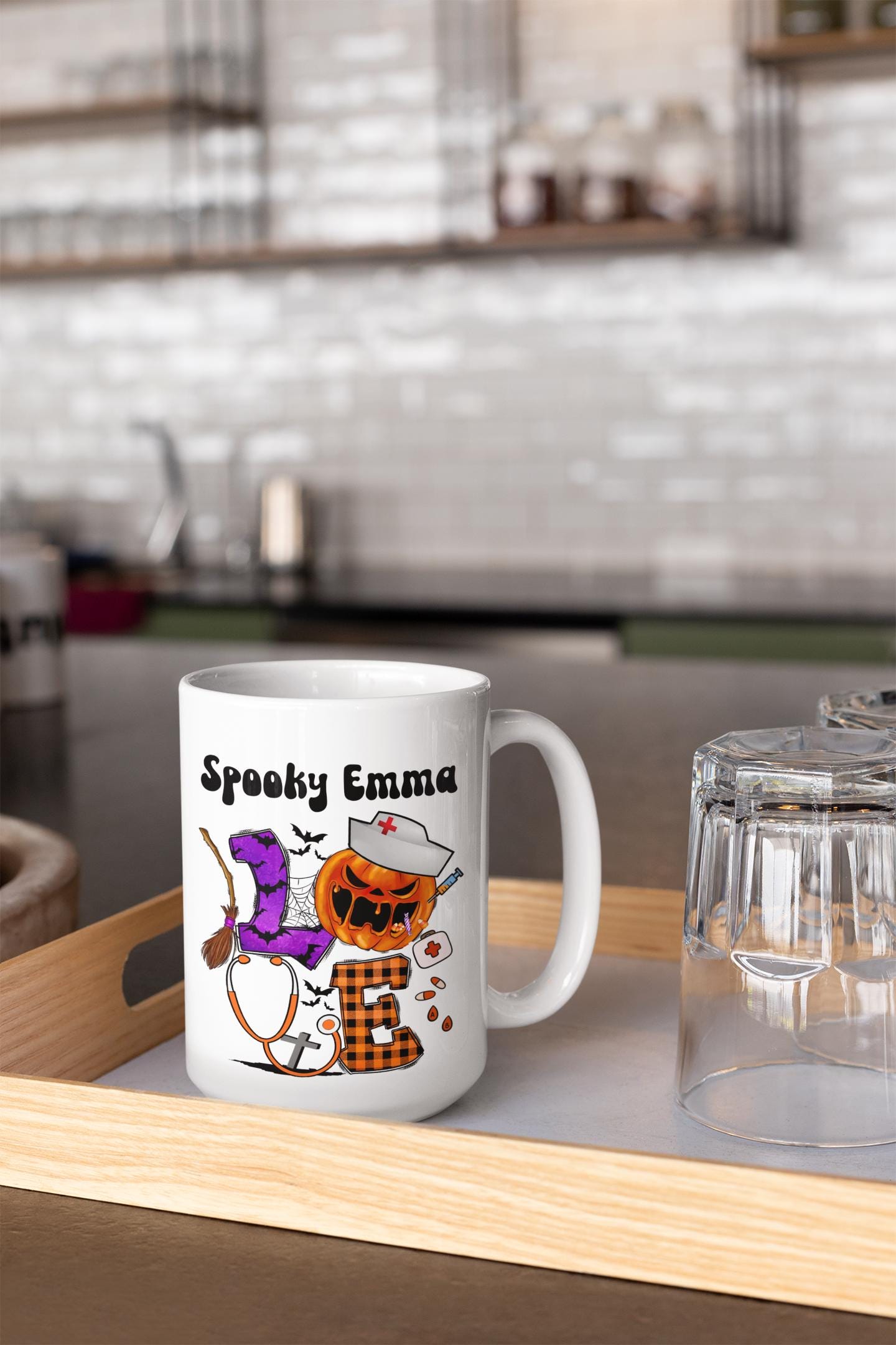 CUSTOM NURSE HALLOWEEN mug gifts for men women Spooky Season Halloween mugs