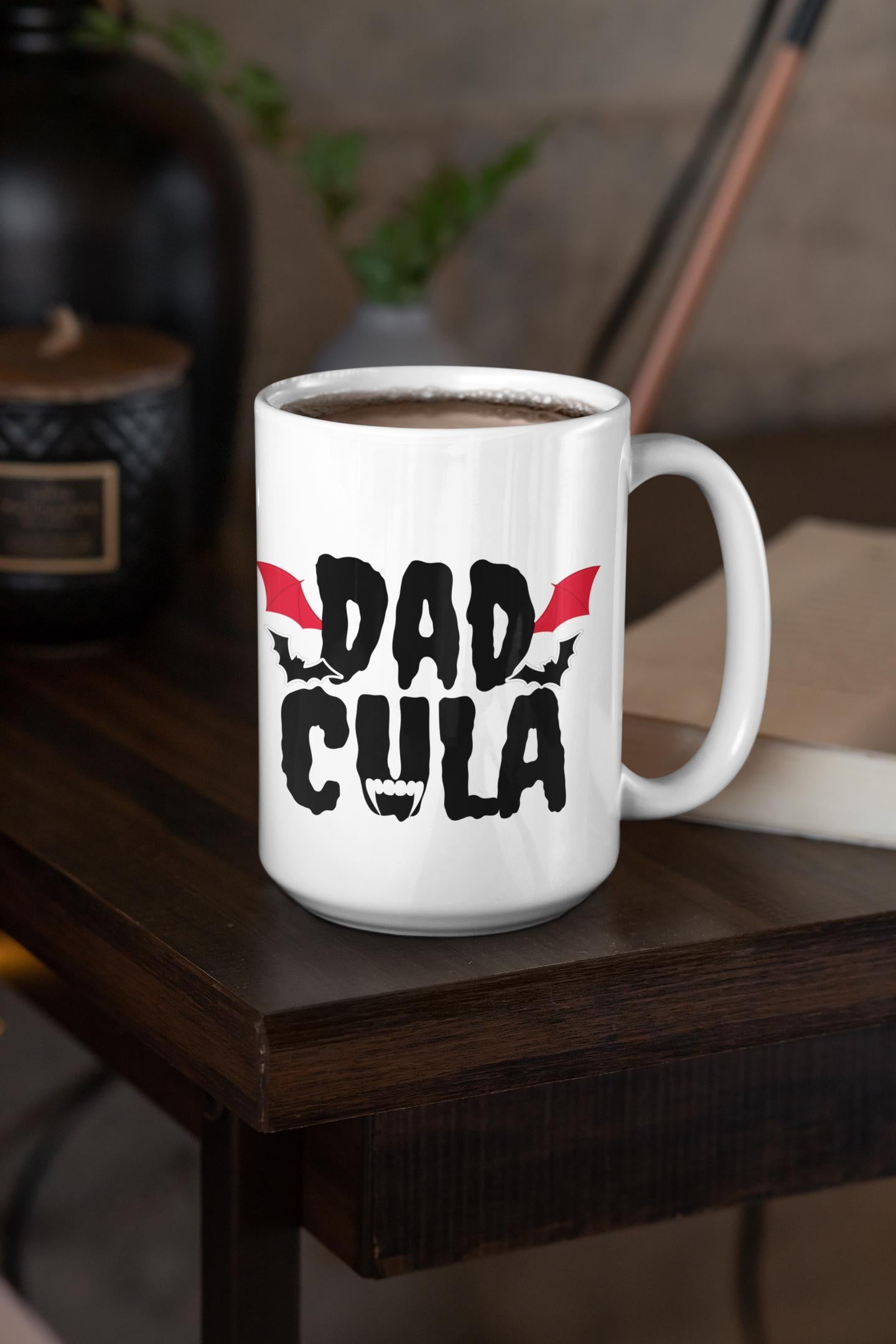 Custom Vampire themed Family Halloween Coffee Mug Gifts for men women Personalized Dracula Momster Dad Grandma Grandpa Halloween Ceramic Mug