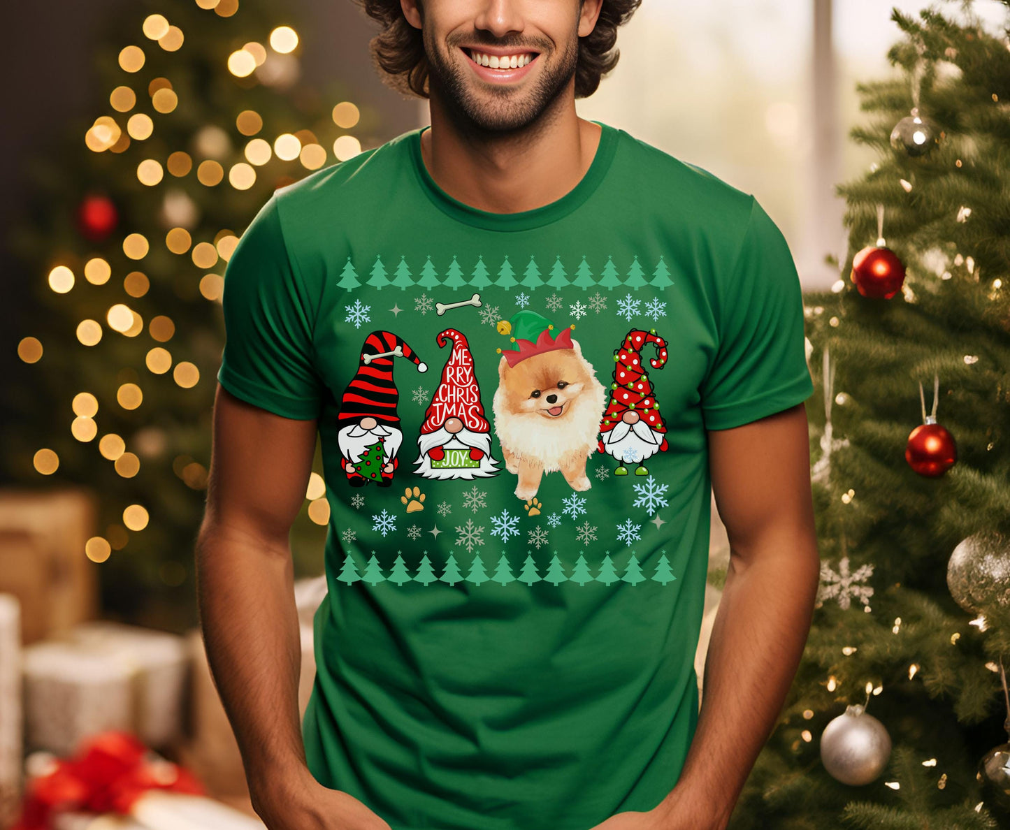 Festive Pomeranian Dog Christmas Tee - Holiday Xmas Unisex Sweatshirt Hoodie for Dog Lovers