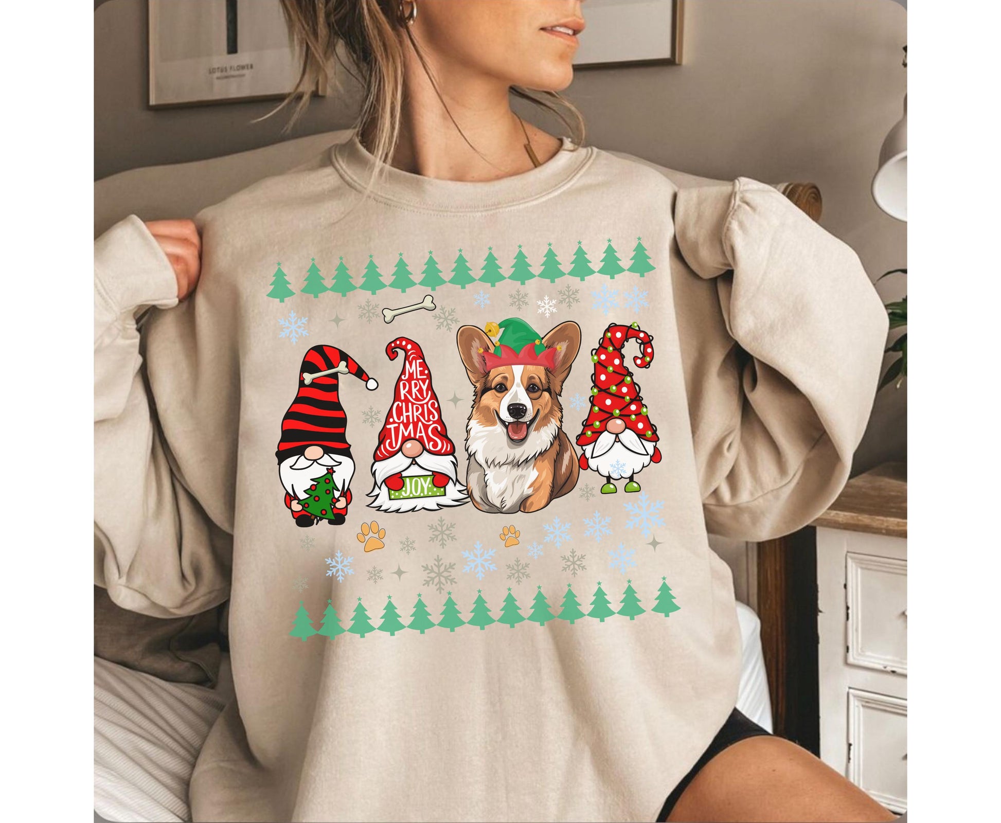 Corgi Dog Lover Christmas Shirt Gift