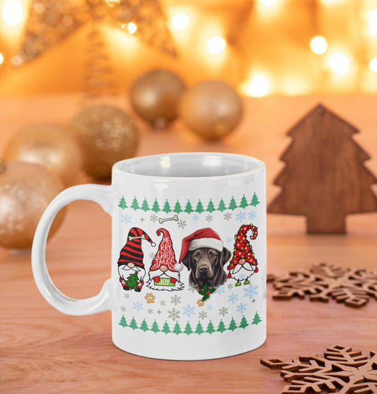 Festive Black Labrador Retriever Mug Christmas Holiday Dog Lover Coffee Mug Xmas Gift for Dog Owner Christmas Labrador retriever Mug gifts