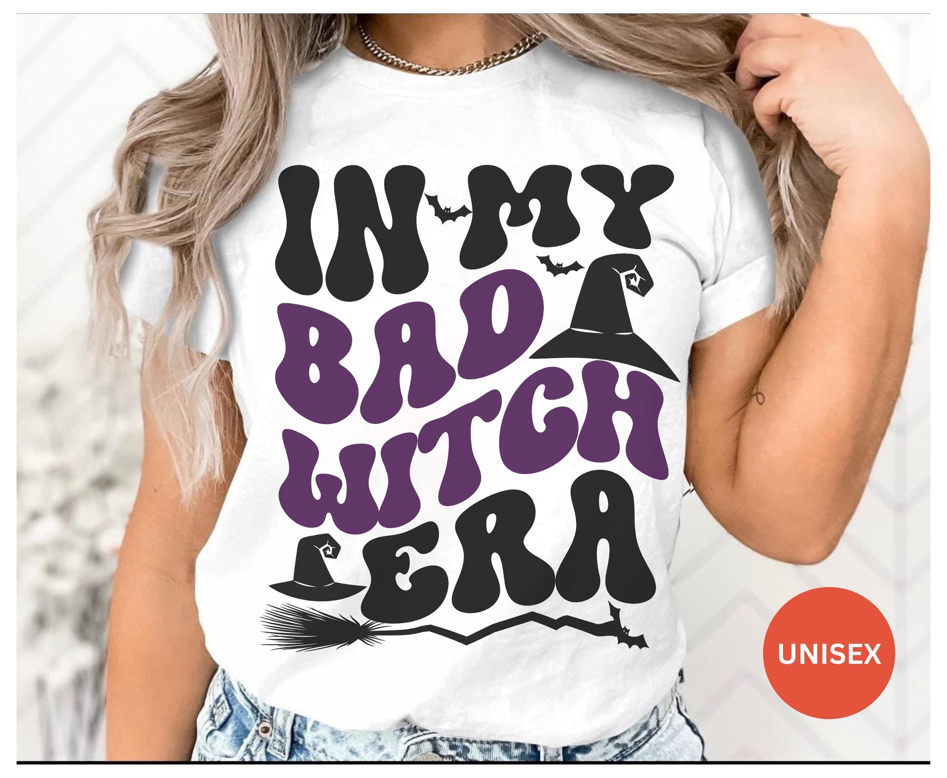 Trendy Wavy witch shirt for men women witch themed halloween shirt for him him her Halloween Tshirt witch gifts