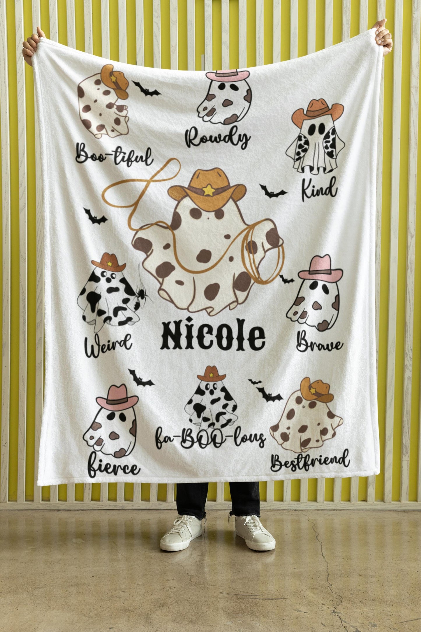 Custom Blanket gifts for men women, Halloween fall affirmation motivational blanket gifts for her