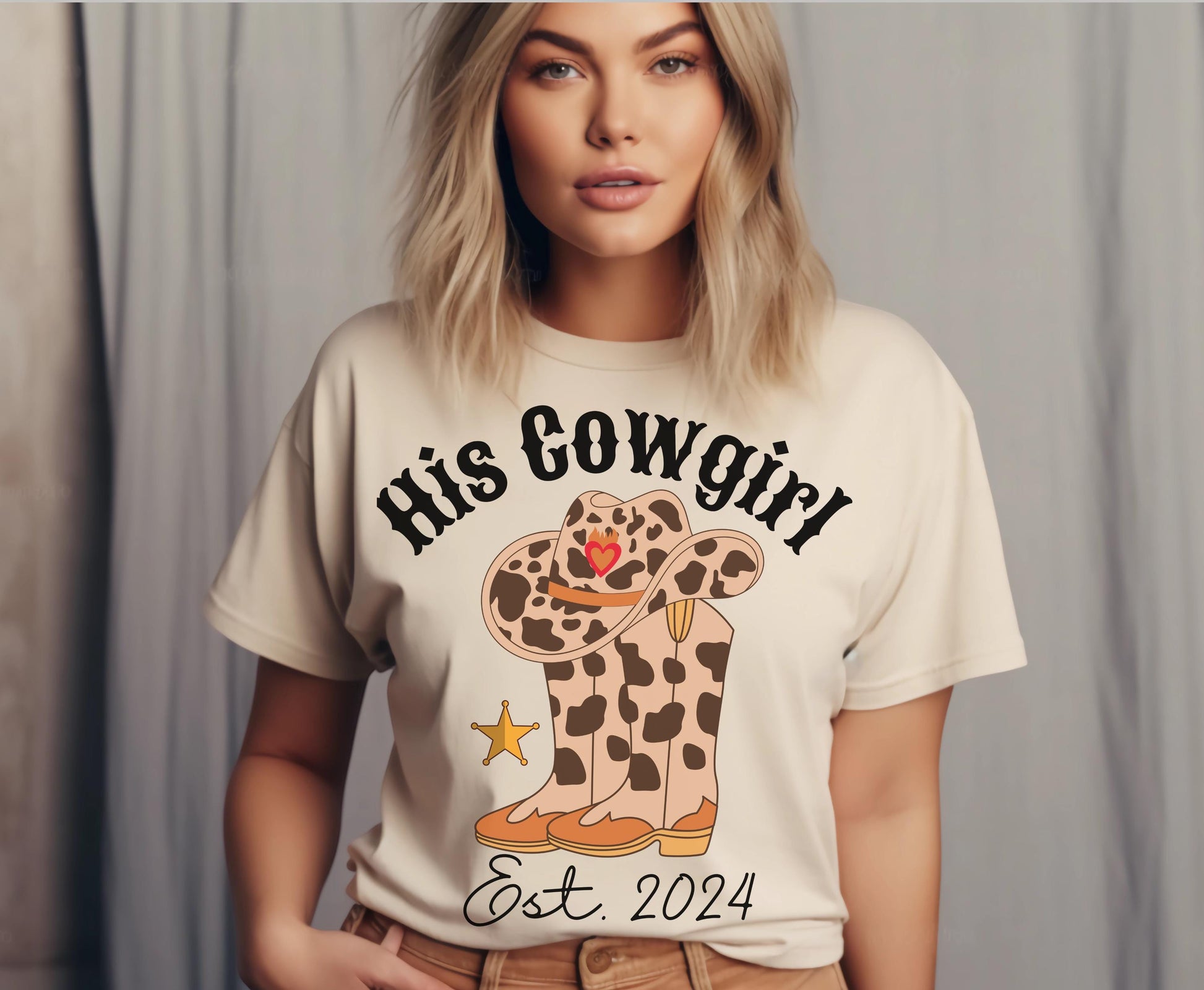 Cowgirl country matching shirt for men women unisex cowgirl tshirt for texas couple