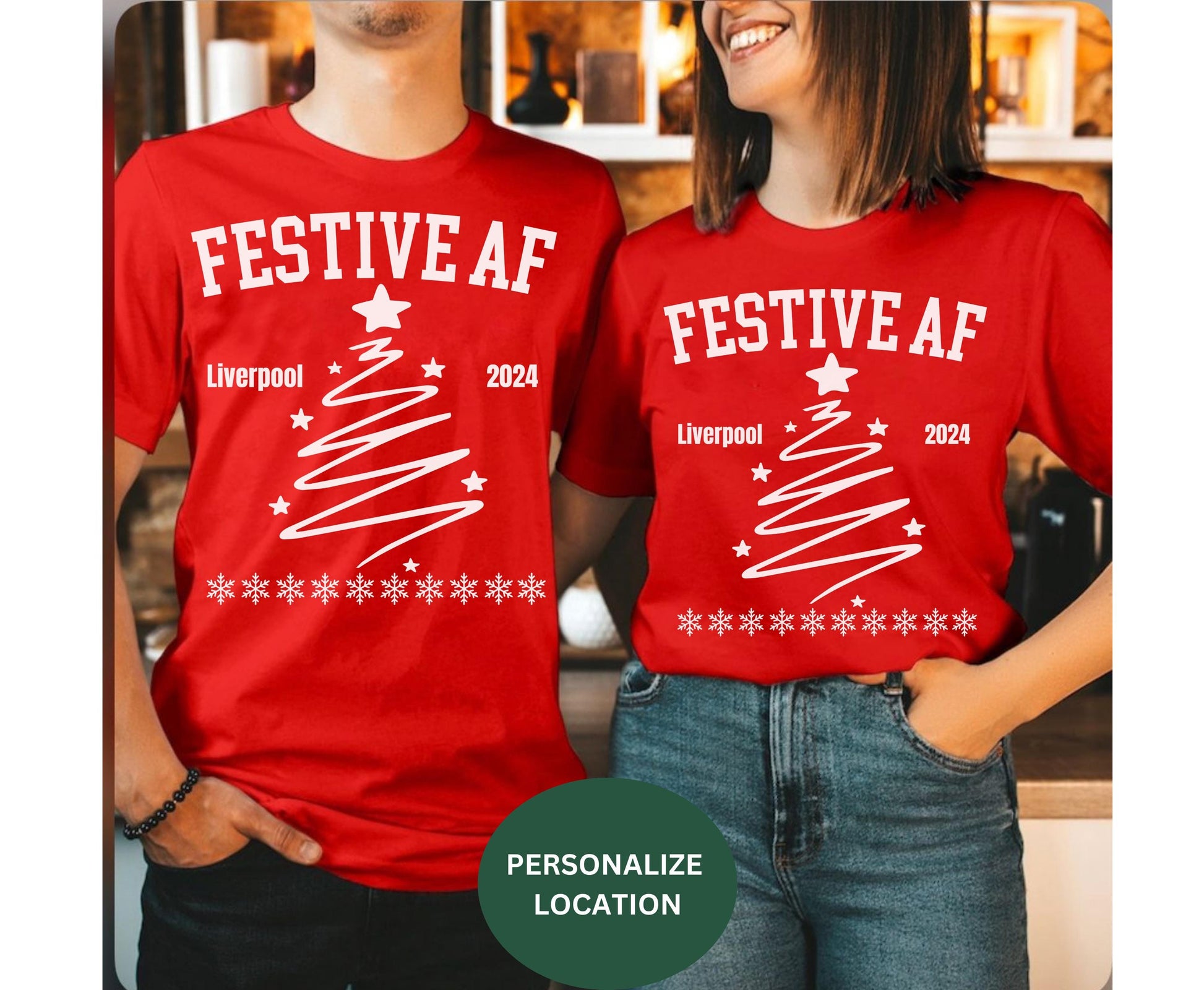 Custom Location Christmas Winter Crewneck tshirt sweatshirt for men women