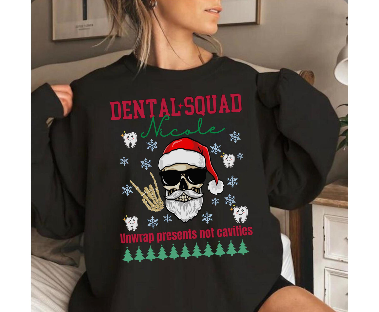 Dental squad christmas shirts for men women dentists