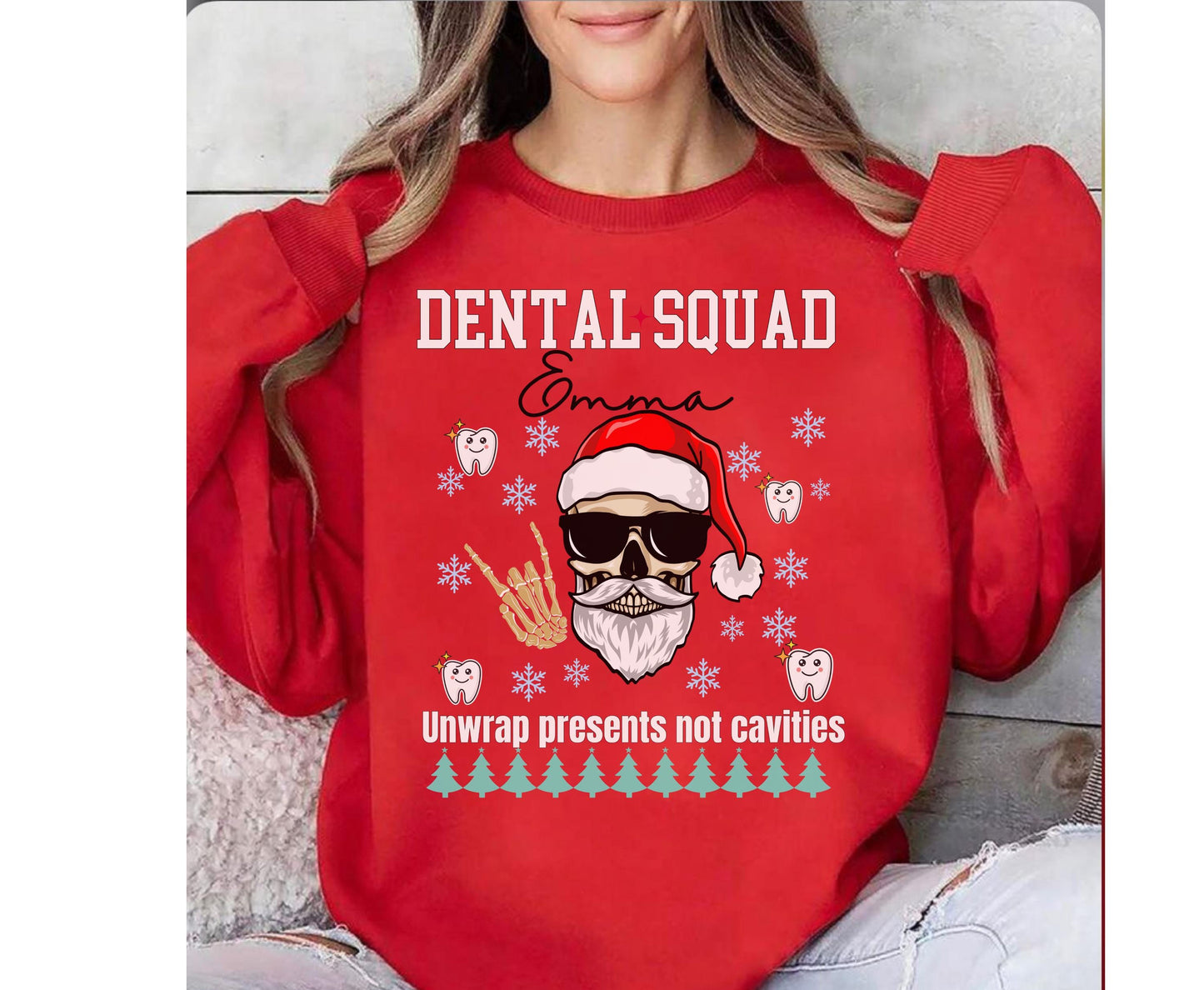 Dental Squad Christmas Shirt - Customized Gift for Dentists and Nurses