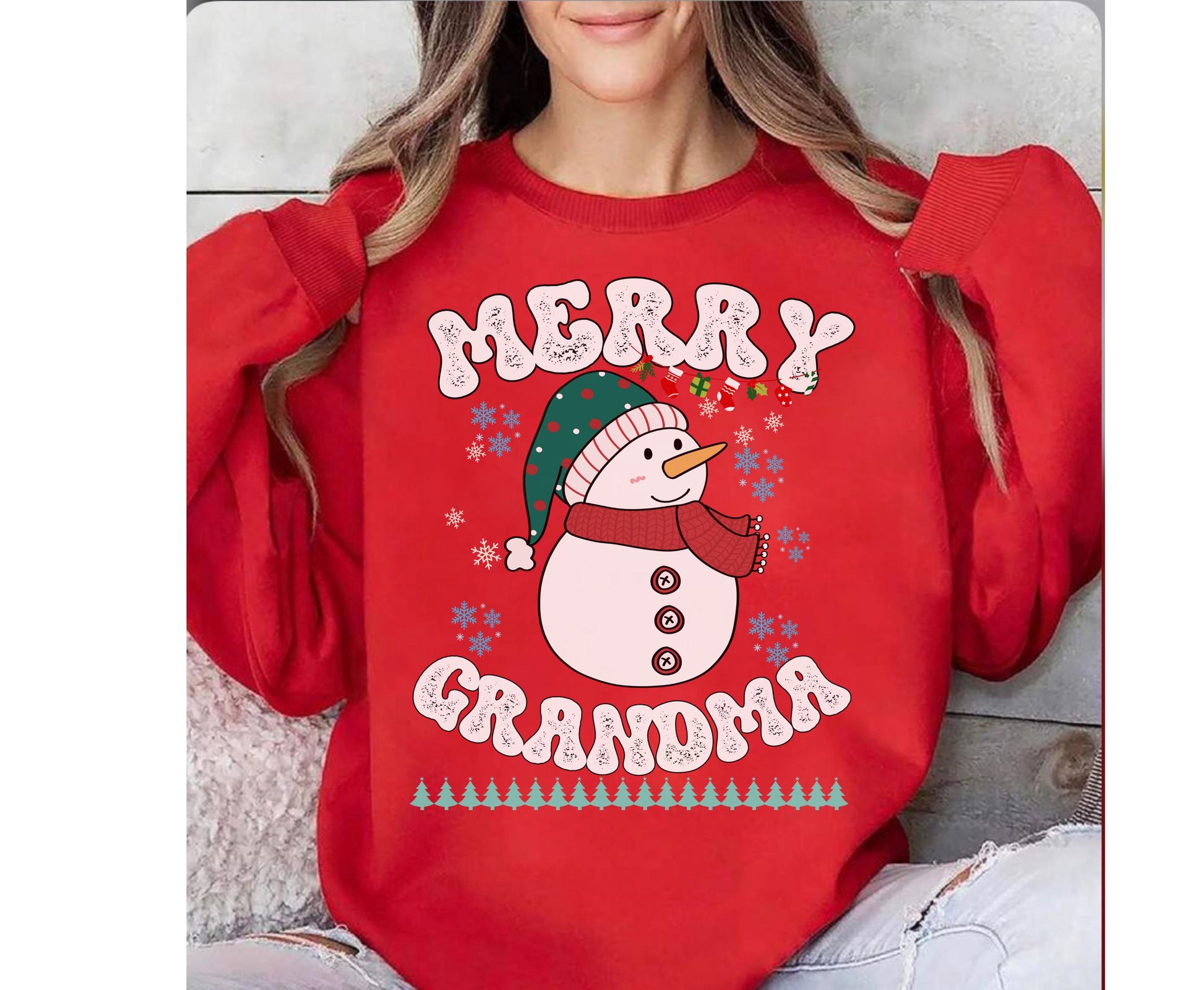 Merry Grandma Club Christmas Shirt gift for grand ma Crewneck Winter Sweatshirt Hoodie