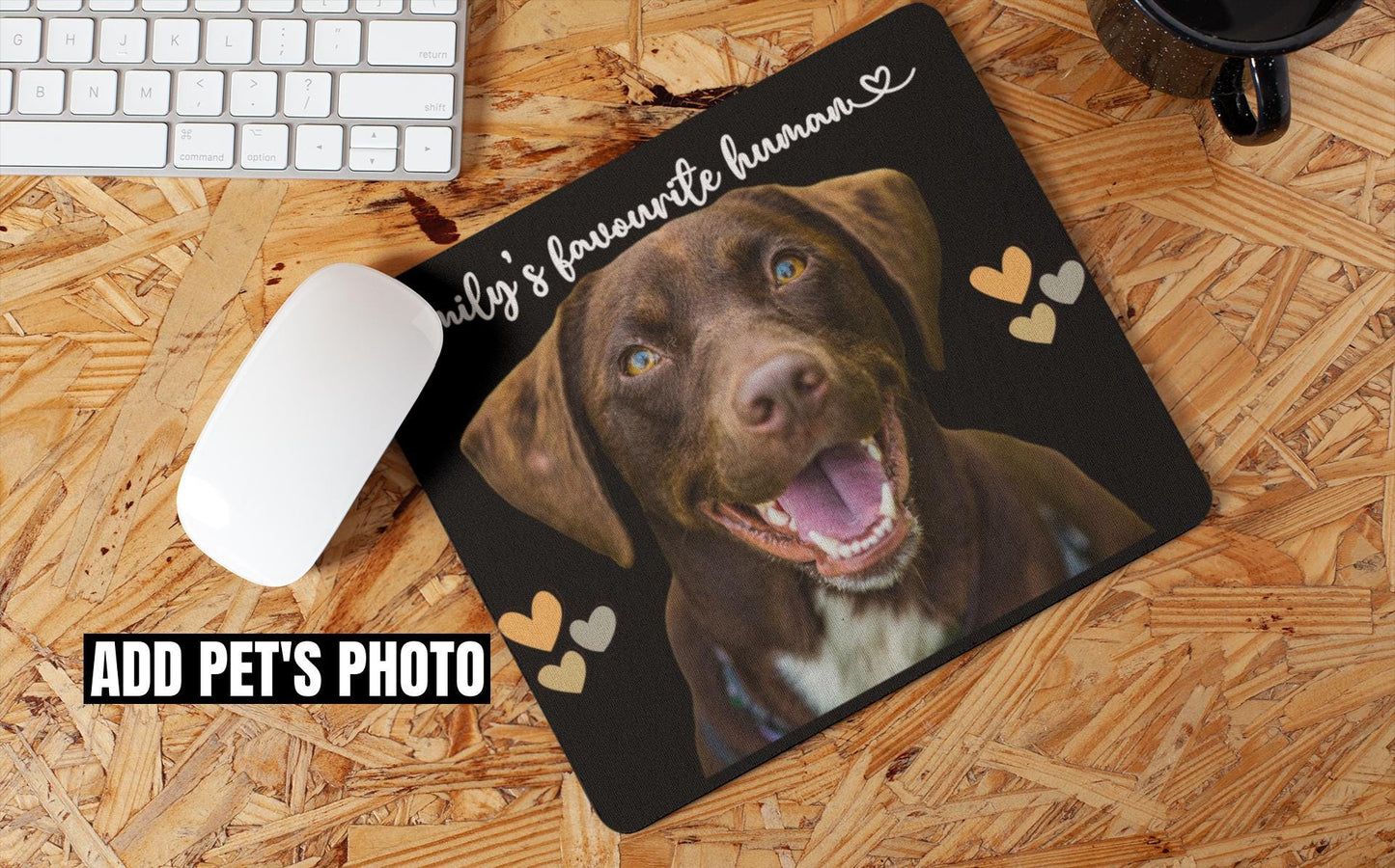 Custom Non-Slip Mouse Pad with Pet Photo | Personalized Gift for Dog Cat Owners Ideal for Birthdays, Christmas, Mother's Father's Day, Women