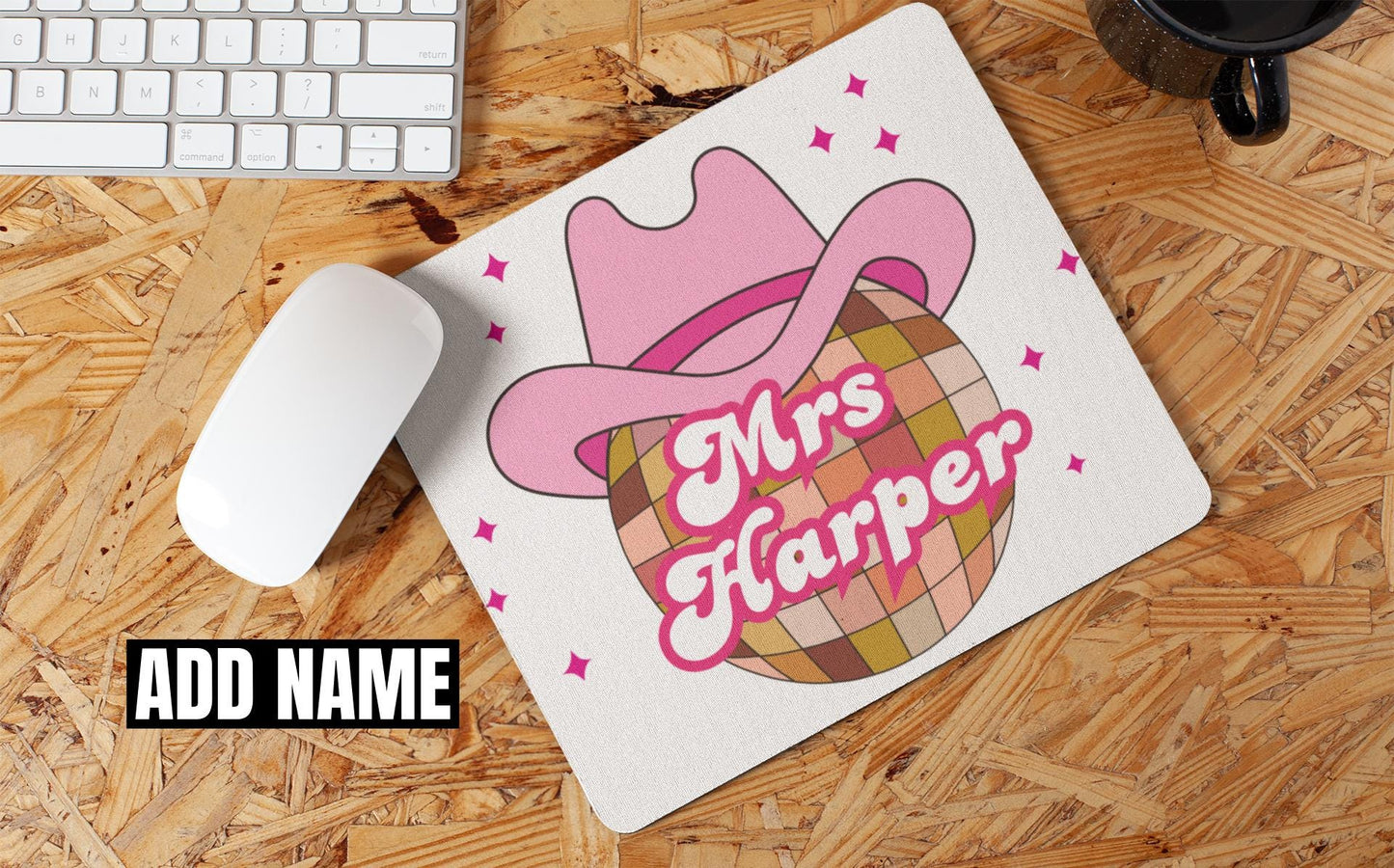 Custom Mrs Cowgirl Disco Mouse Pad gifts for Bride-to-Be Future Mrs Engaged gift Anniversary Gift for her Western Country Wife Birthday Gift