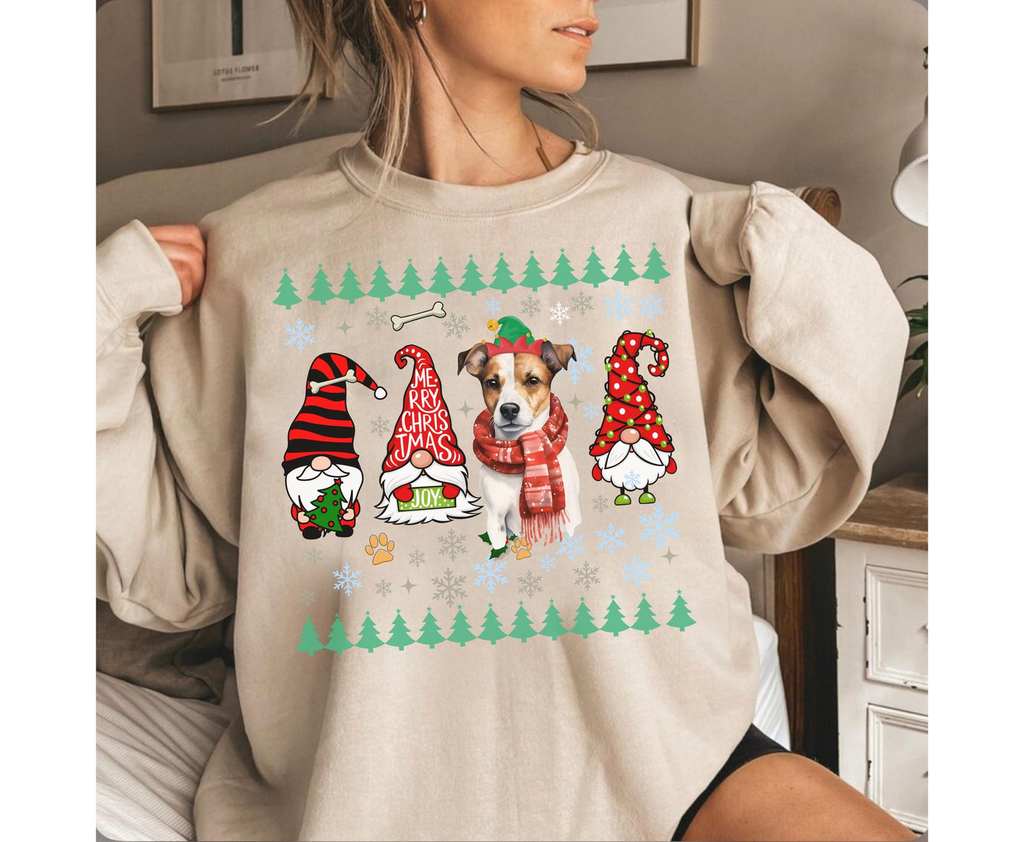 Jack Russell Terrier Christmas Shirt for men women