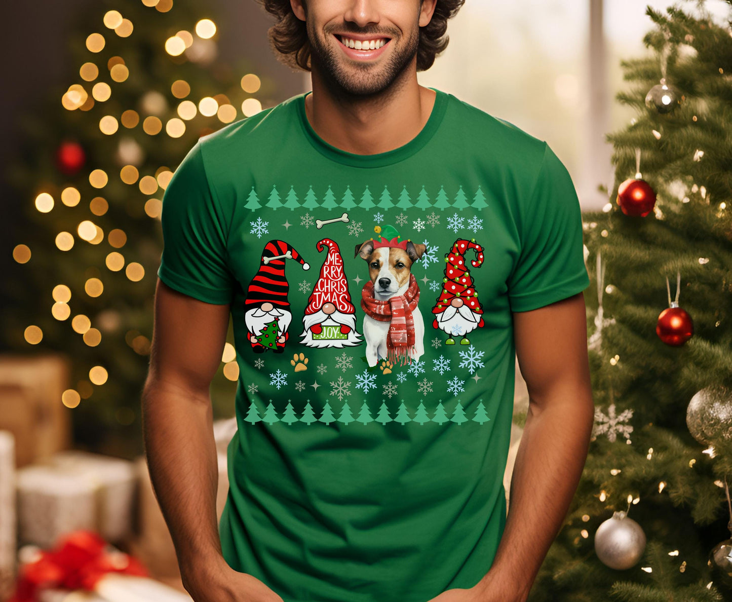 Jack Russell Terrier Christmas Shirt for men women