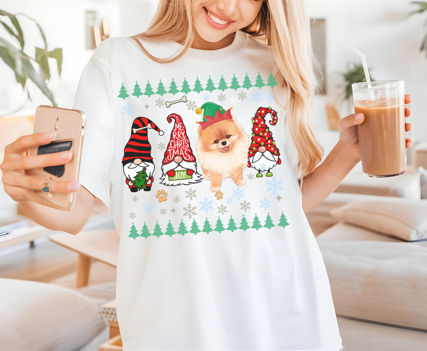 Festive Pomeranian Dog Christmas Tee - Holiday Xmas Unisex Sweatshirt Hoodie for Dog Lovers