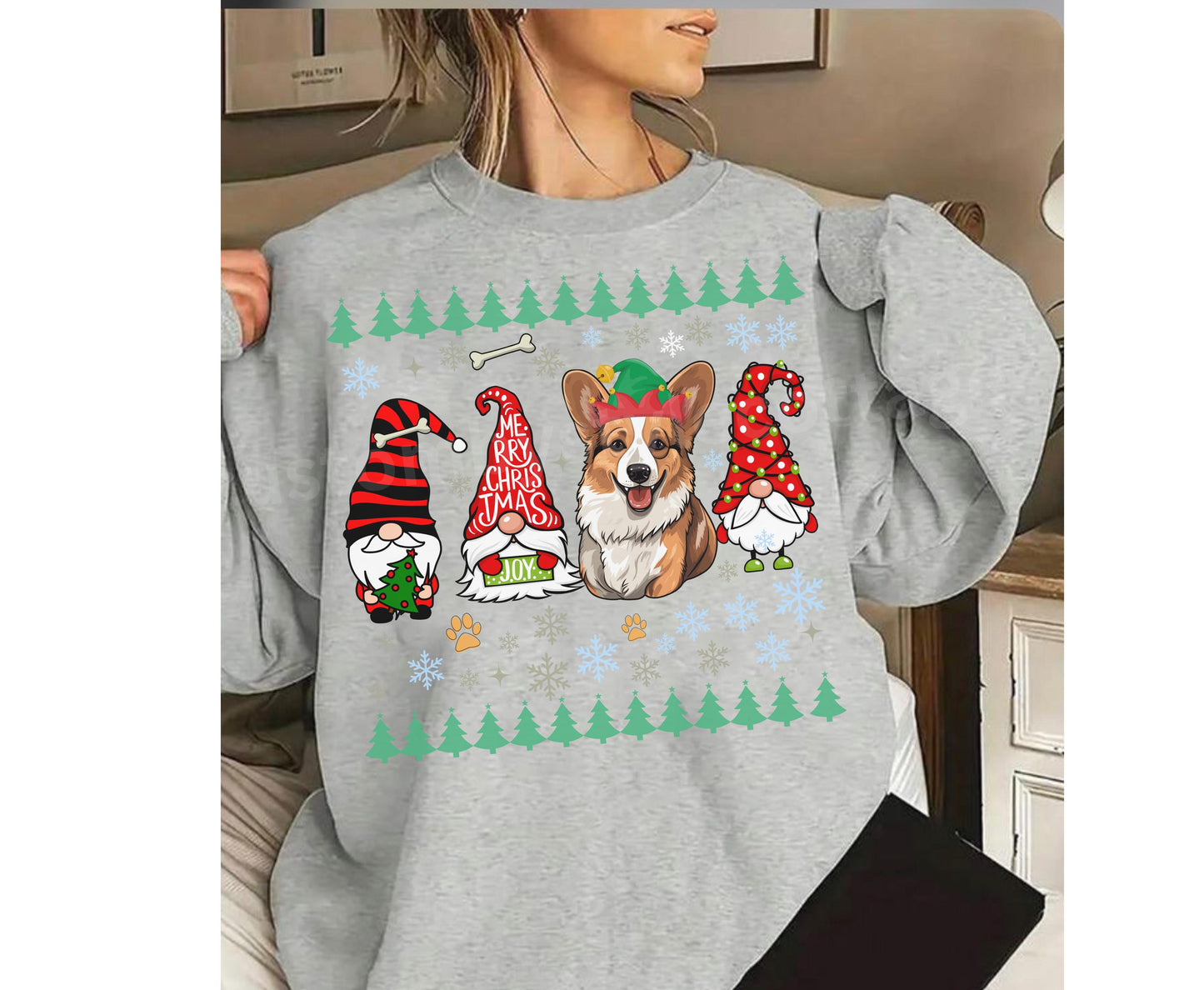 Corgi Dog Lover Christmas Shirt Gift