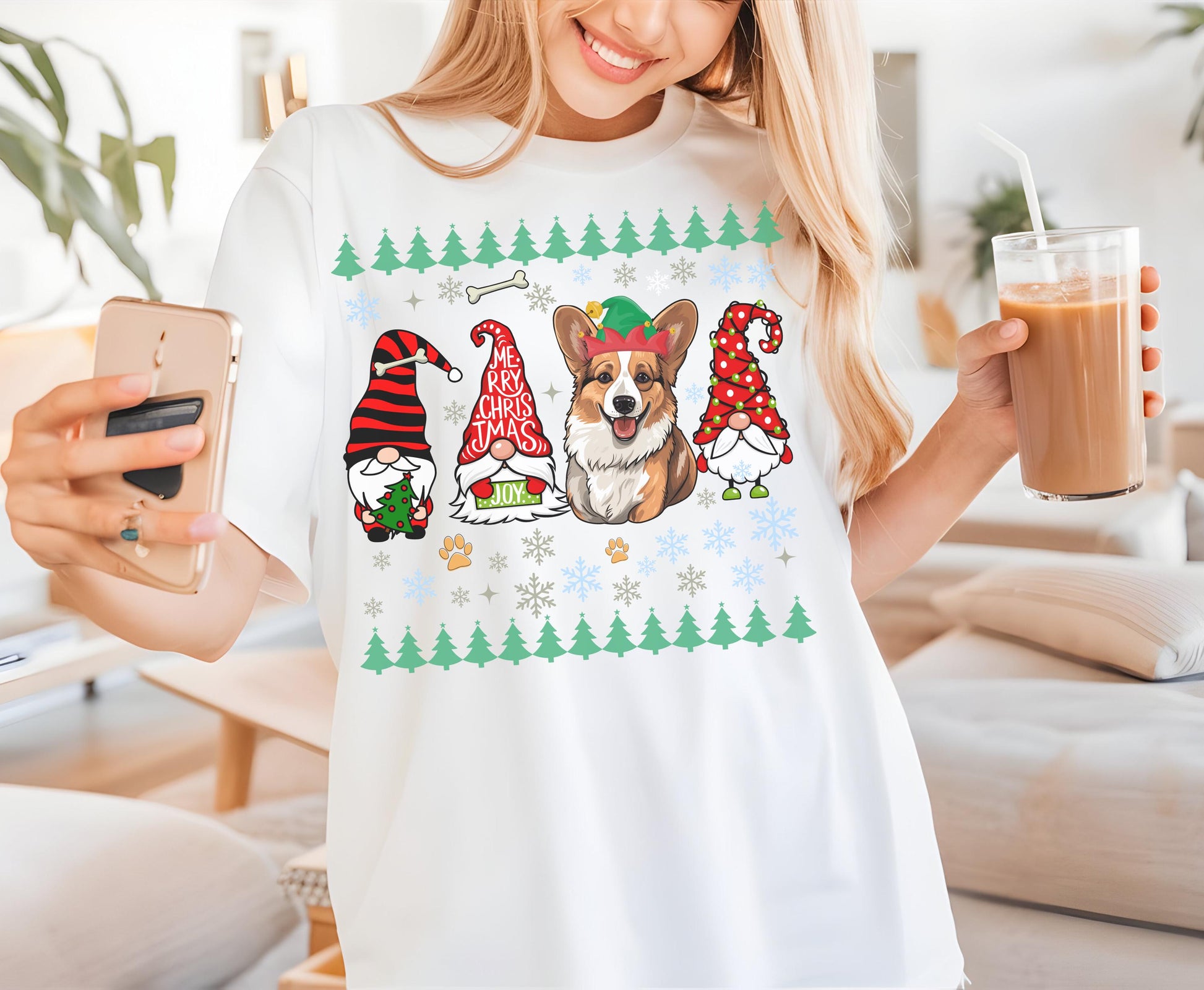 Corgi Dog Lover Christmas Shirt Gift