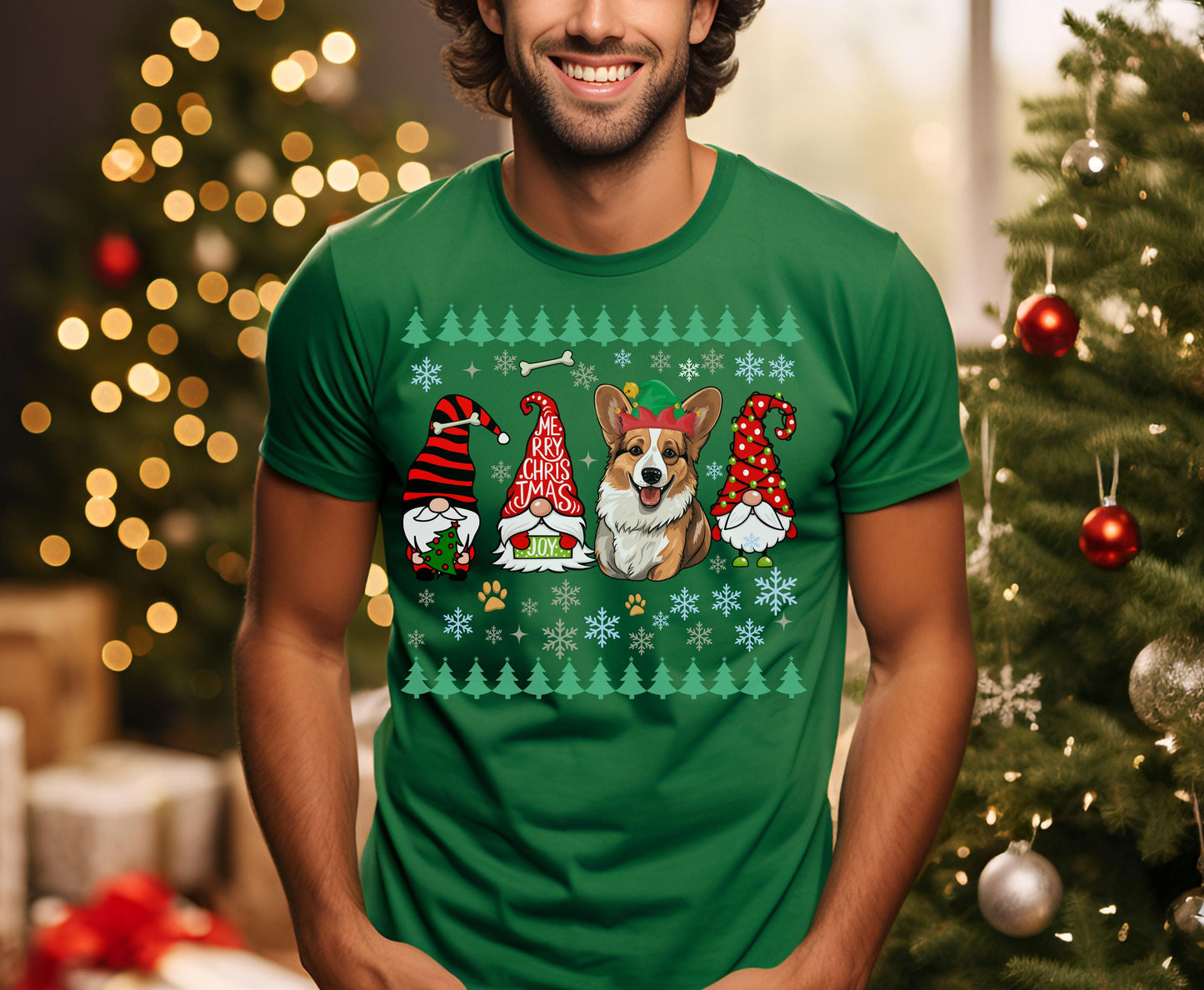 Corgi Dog Lover Christmas Shirt Gift