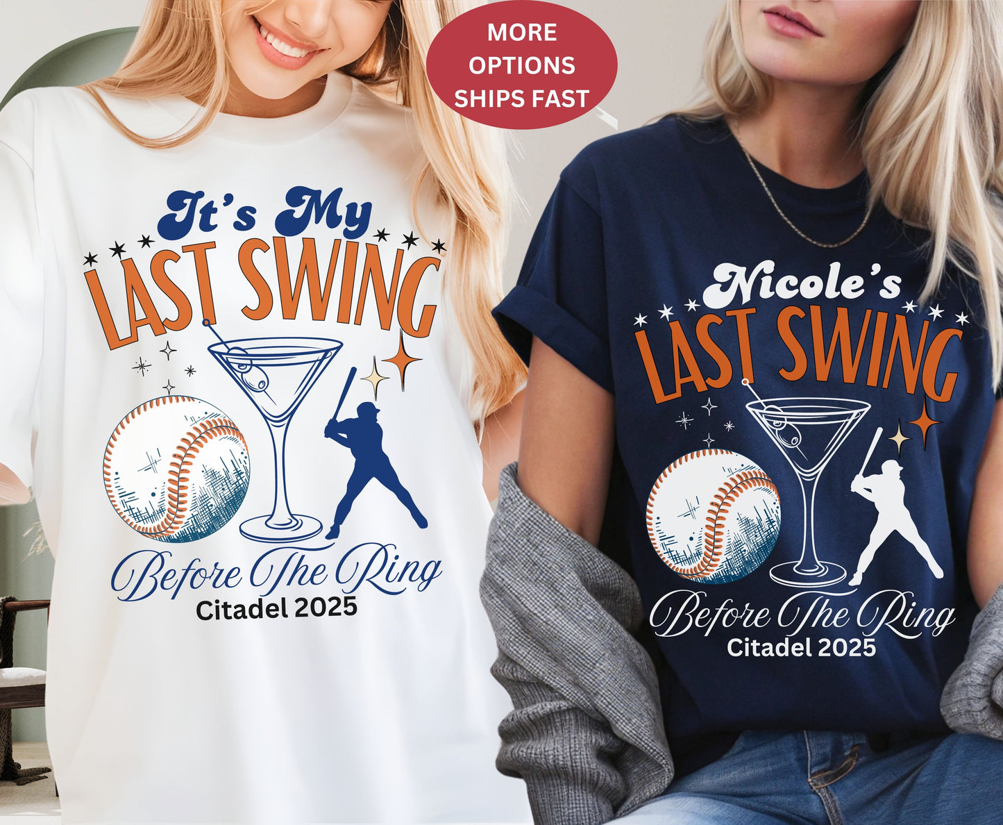 Custom Last Swing game day baseball themed Unisex Bachelorette Sweatshirt Tshirt