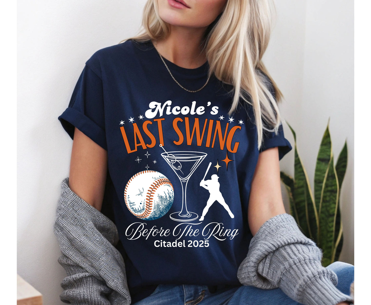 Custom Last Swing game day baseball themed Unisex Bachelorette Sweatshirt Tshirt