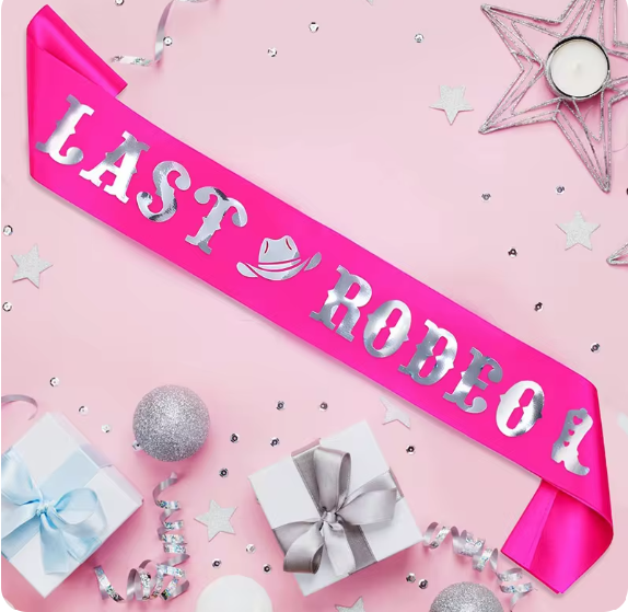 Pink Last Rodeo Hen Party Sash