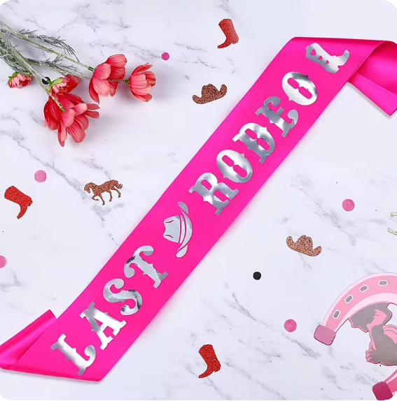 Pink Last Rodeo Hen Party Sash