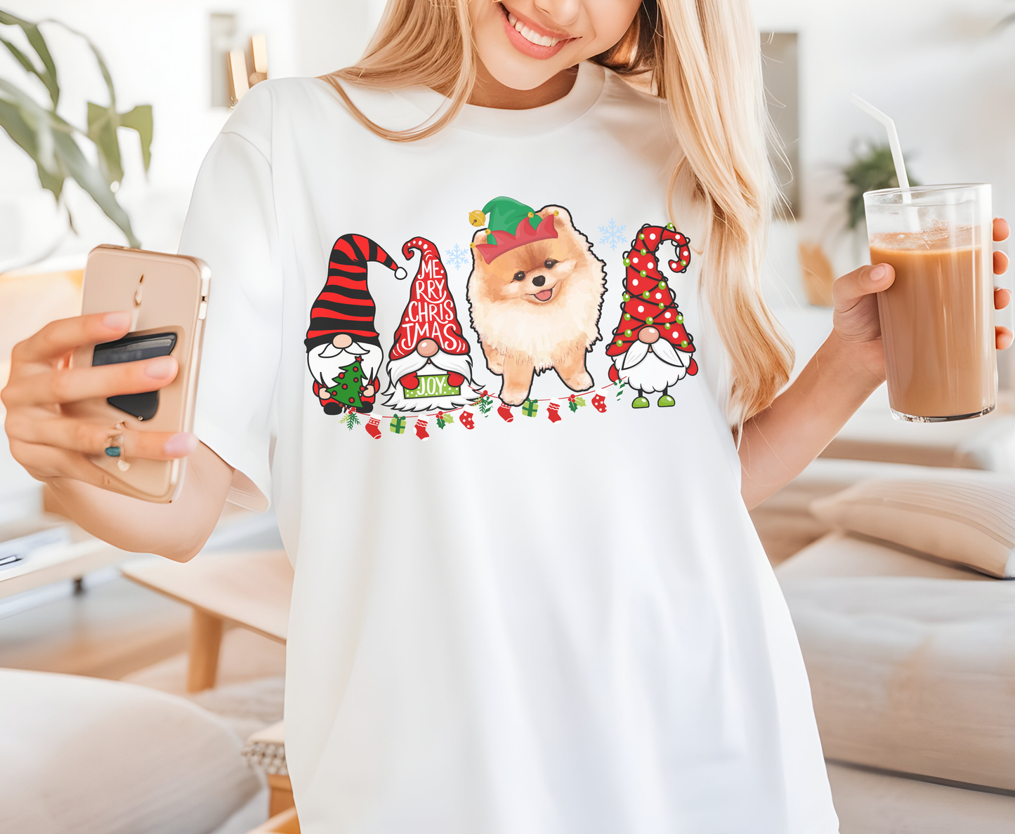 Pomeranian Winter Sweatshirt, Christmas Elf Gnome Lover Shirt Pomeranian Mom-Dad Hoodie Sweater gifts for Dog owner dog lover tshirt