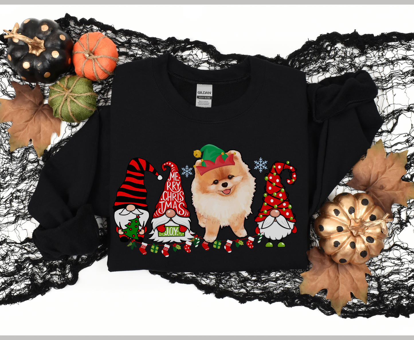 Pomeranian Winter Sweatshirt, Christmas Elf Gnome Lover Shirt Pomeranian Mom-Dad Hoodie Sweater gifts for Dog owner dog lover tshirt