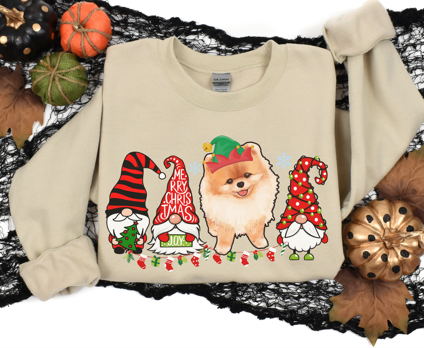 Pomeranian Winter Sweatshirt, Christmas Elf Gnome Lover Shirt Pomeranian Mom-Dad Hoodie Sweater gifts for Dog owner dog lover tshirt