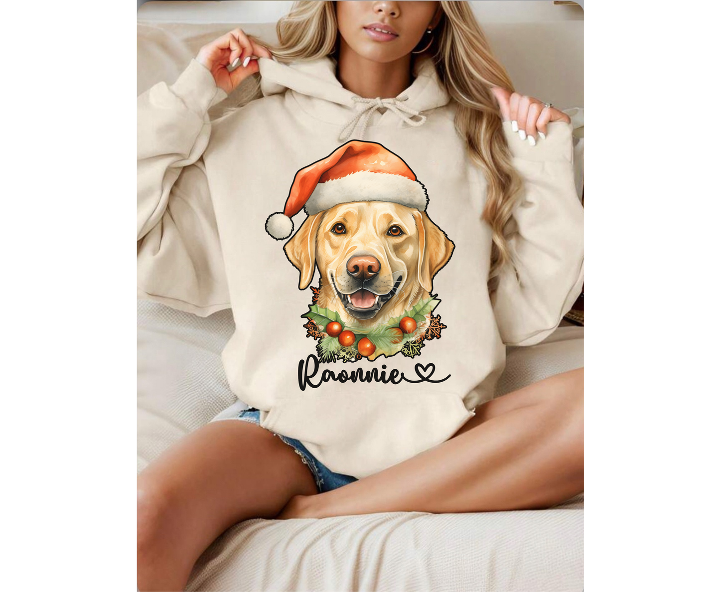 Custom Labrador Retriever Christmas T Shirt Cute Holiday Dog Lover Tee Sweatshirt Xmas