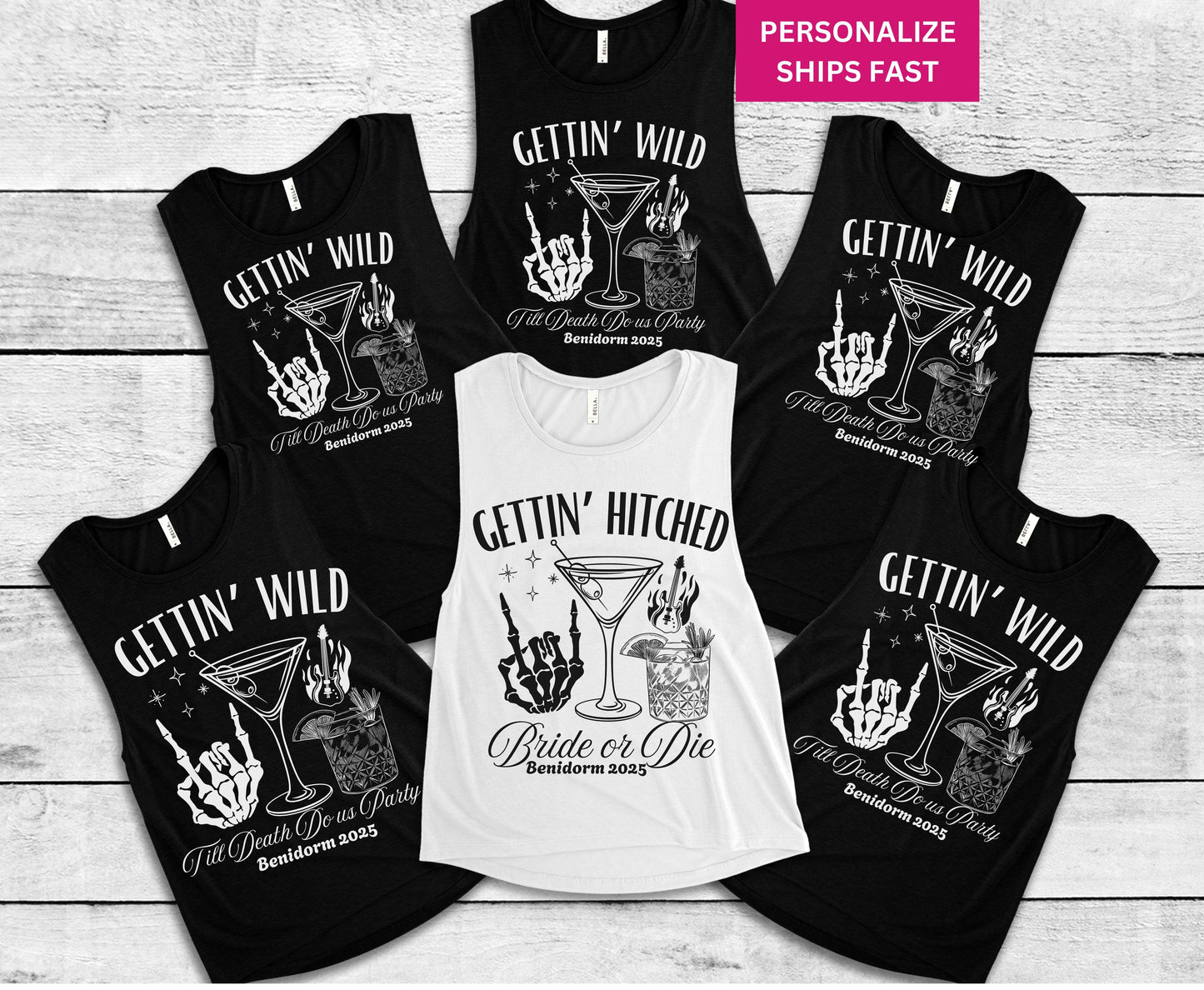 Custom Rock N Roll Bachelorette Shirts Tank Tops