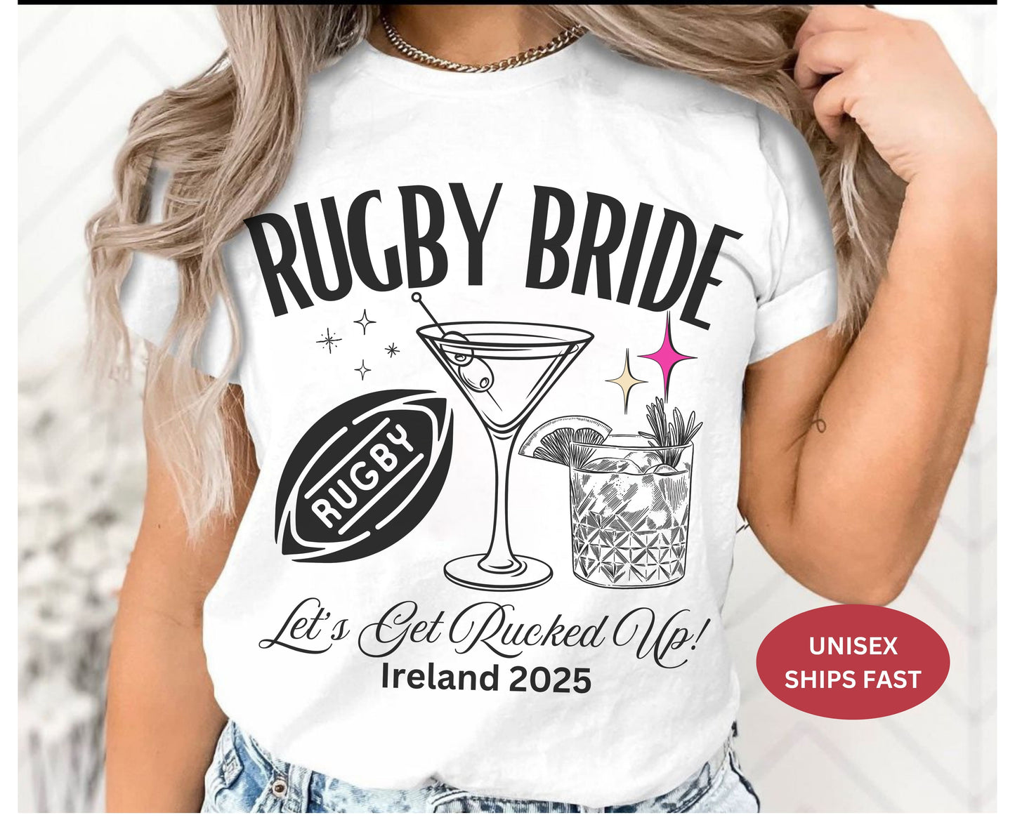 Custom Rugby game day Unisex Bachelorette Sweatshirt Hen Party Shirts